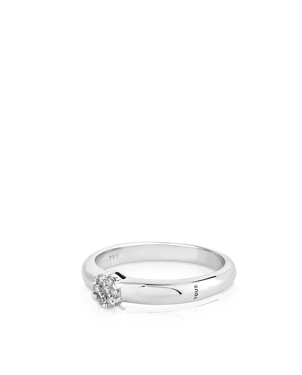 Anillo Sweet Diamonds en oro blanco y diamantes · Tous · El Corte