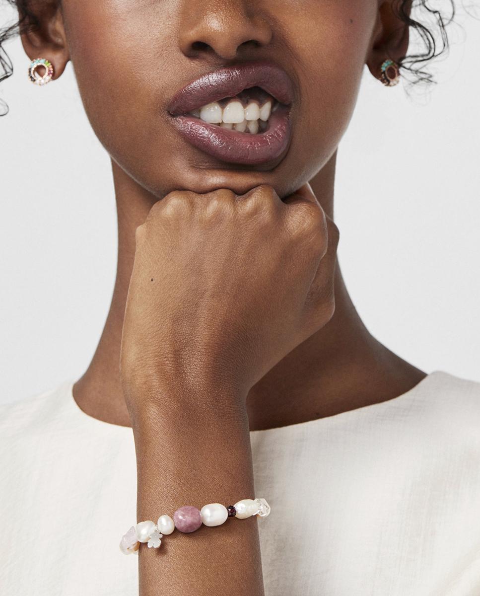 Pulsera pearls en plata de perlas con granates y rodocrositas - Tous - Multicolor Multicolor-3