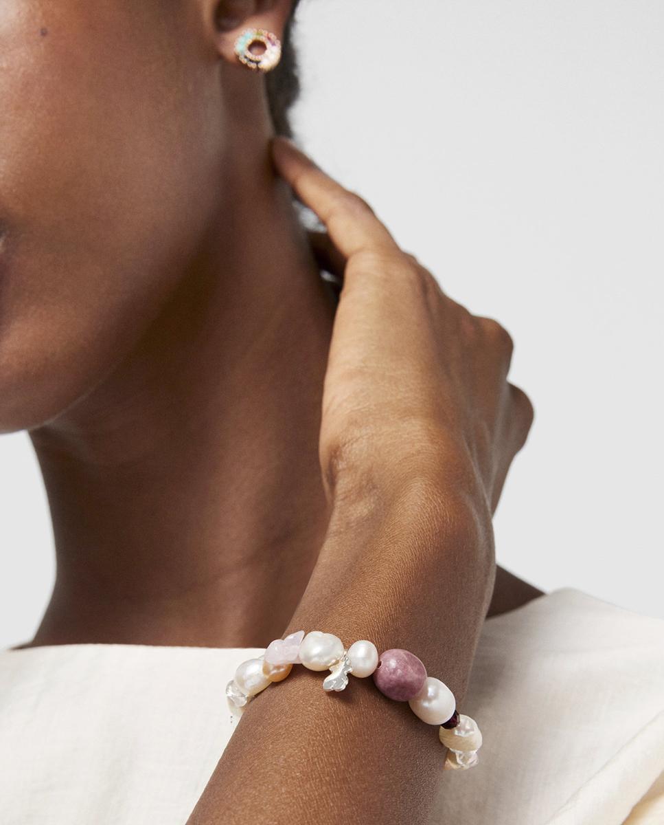 Pulsera pearls en plata de perlas con granates y rodocrositas - Tous - Multicolor Multicolor-4