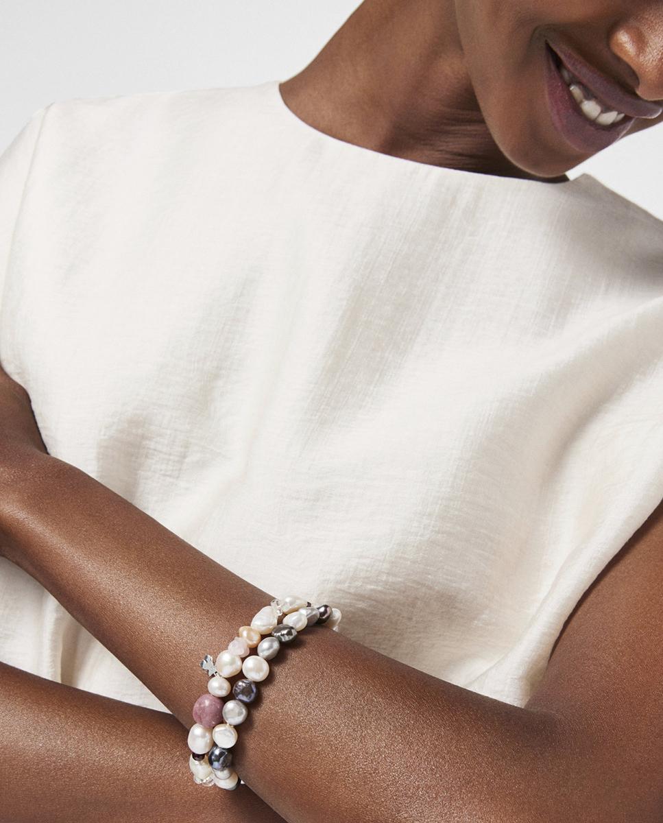 Pulsera pearls en plata de perlas con granates y rodocrositas - Tous - Multicolor Multicolor-5