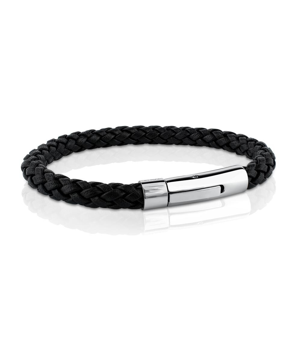 Pulsera de hombre Man en acero y cuero trenzado · Tous · El Corte
