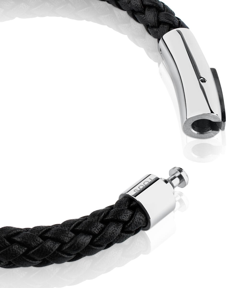 Pulsera De Cuero De Tous Pulsera De Hombre Man En Acero Y Cuero