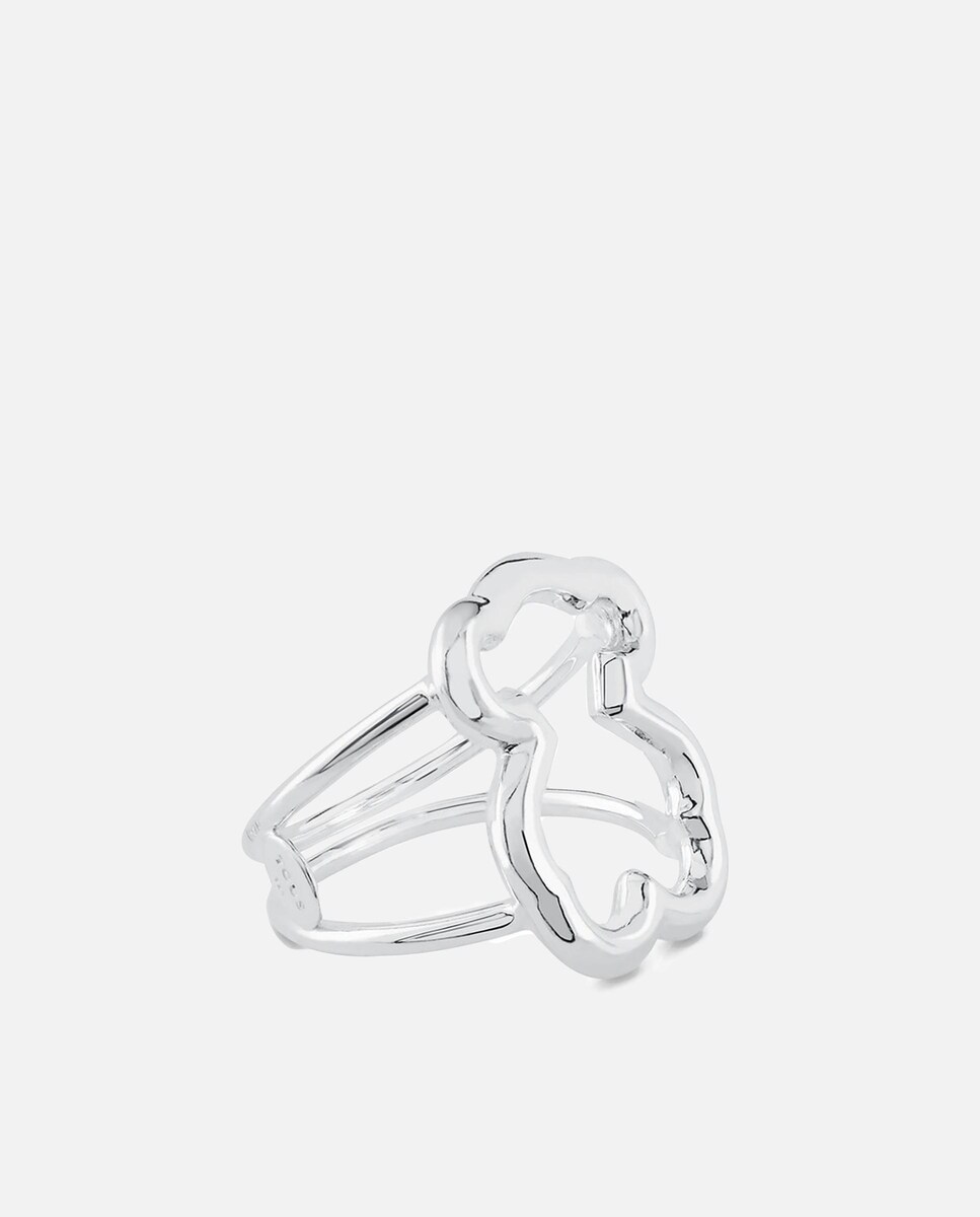 Anillo New Carrusel con diseño de oso en plata de primera ley 10 Plateado