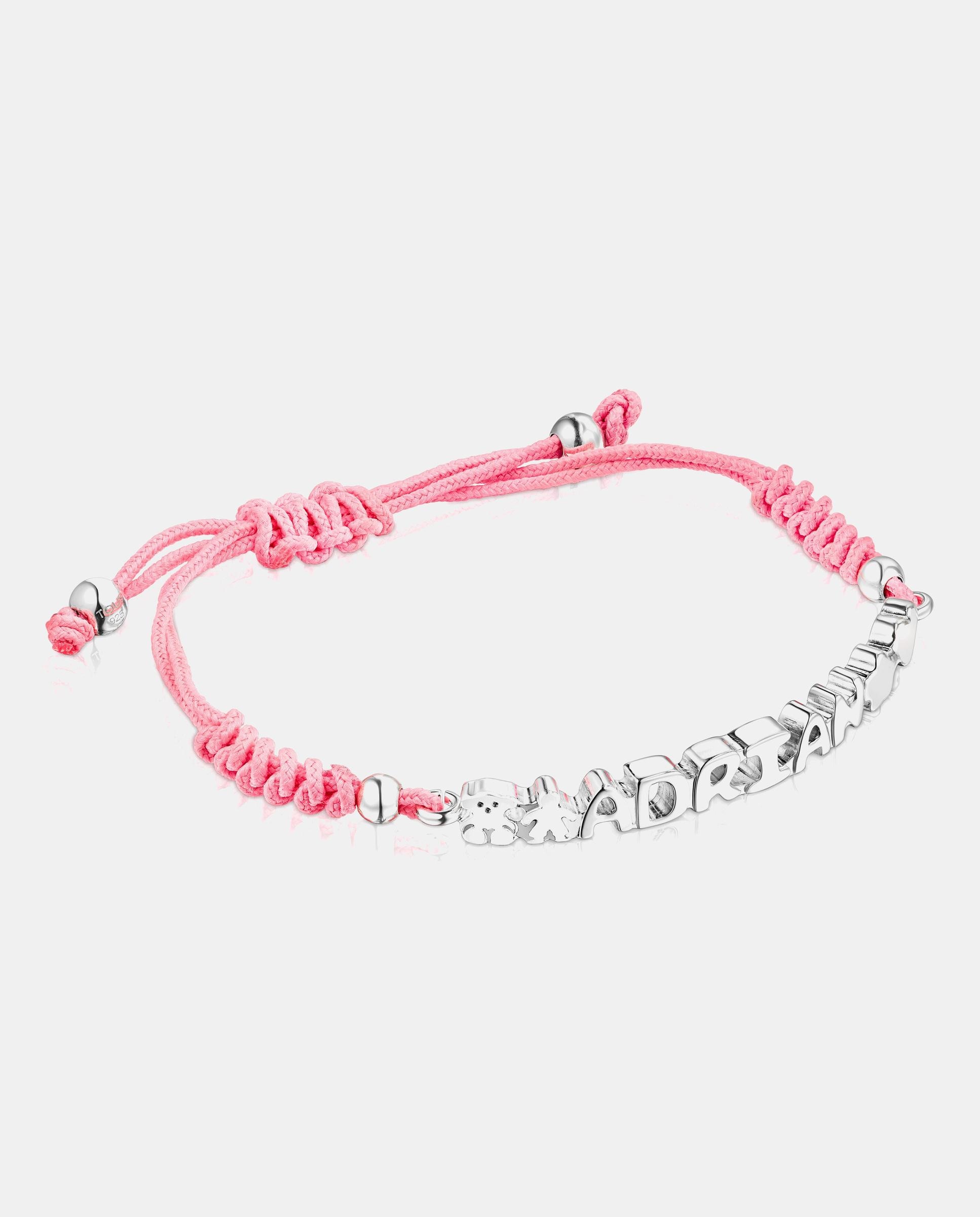 Imagen 1 de Pulsera de cordón tous by you con plata de primera ley - Rosa Rosa