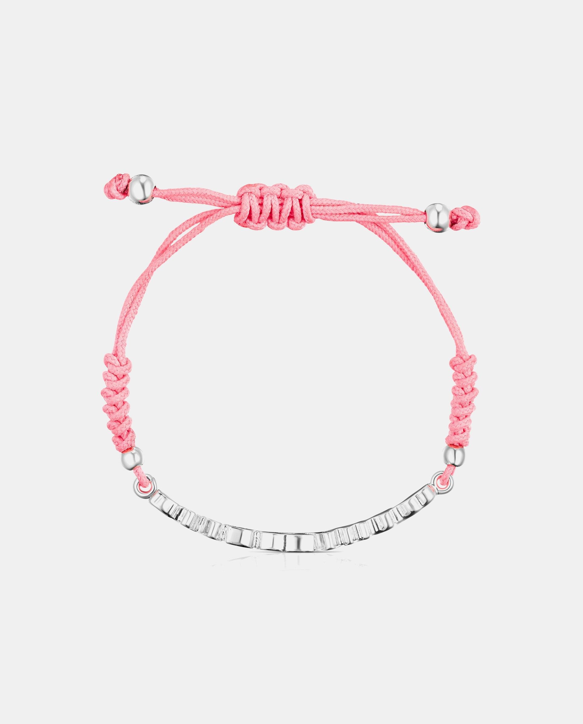 Imagen 2 de Pulsera de cordón tous by you con plata de primera ley - Rosa Rosa