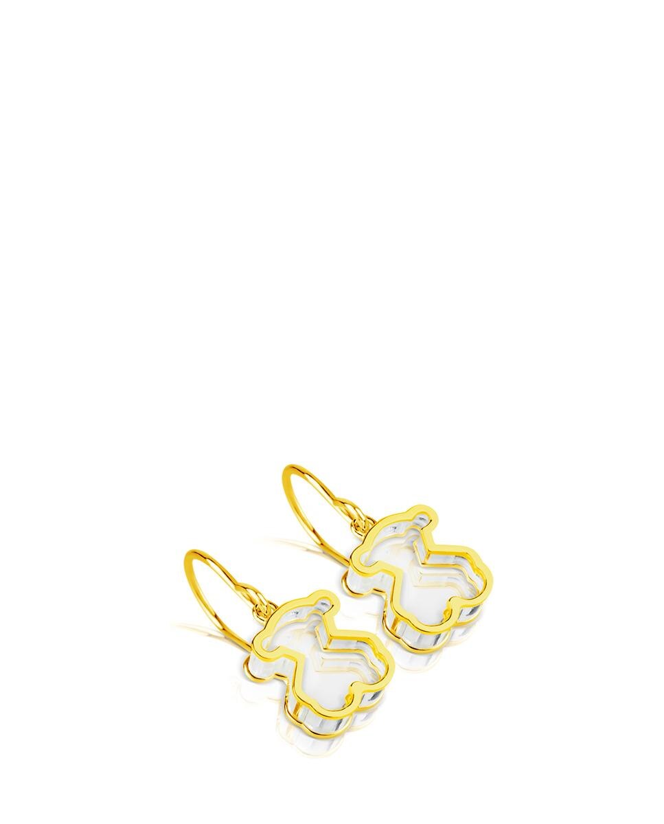 Pendientes galaxy bañados en oro de 18 kt sobre plata Dorado Tous Dorado-4