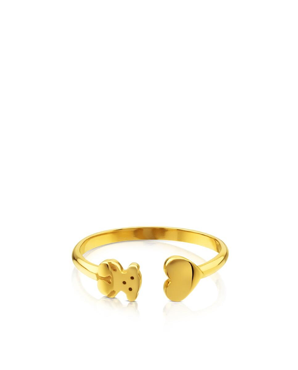 Anillo Acero Anillo Tous Oso Oro Anillo De Acero Y Oro Motivo Oso