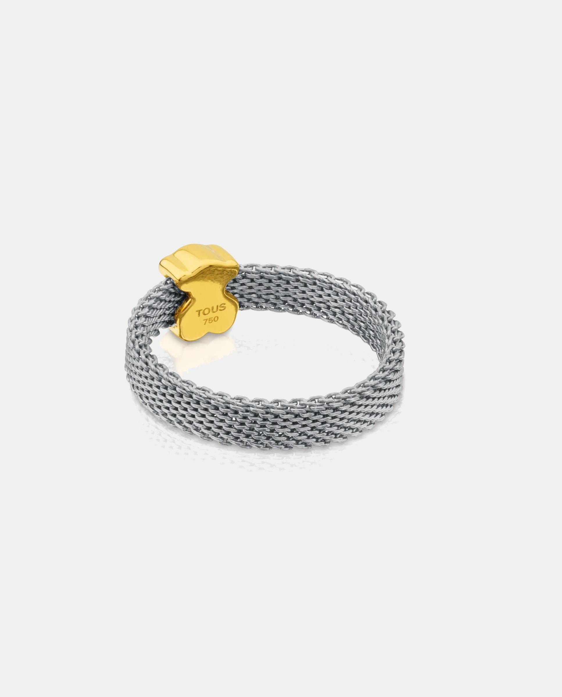 Anillo icon mesh de acero y oro amarillo - Tous - Bicolor Bicolor-3