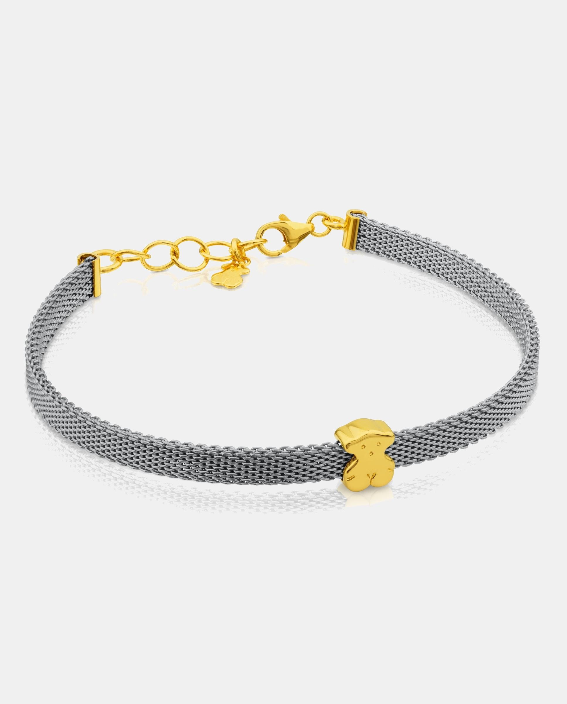 Pulsera rígida icon mesh de acero y oro amarillo - Tous - Bicolor Bicolor-1