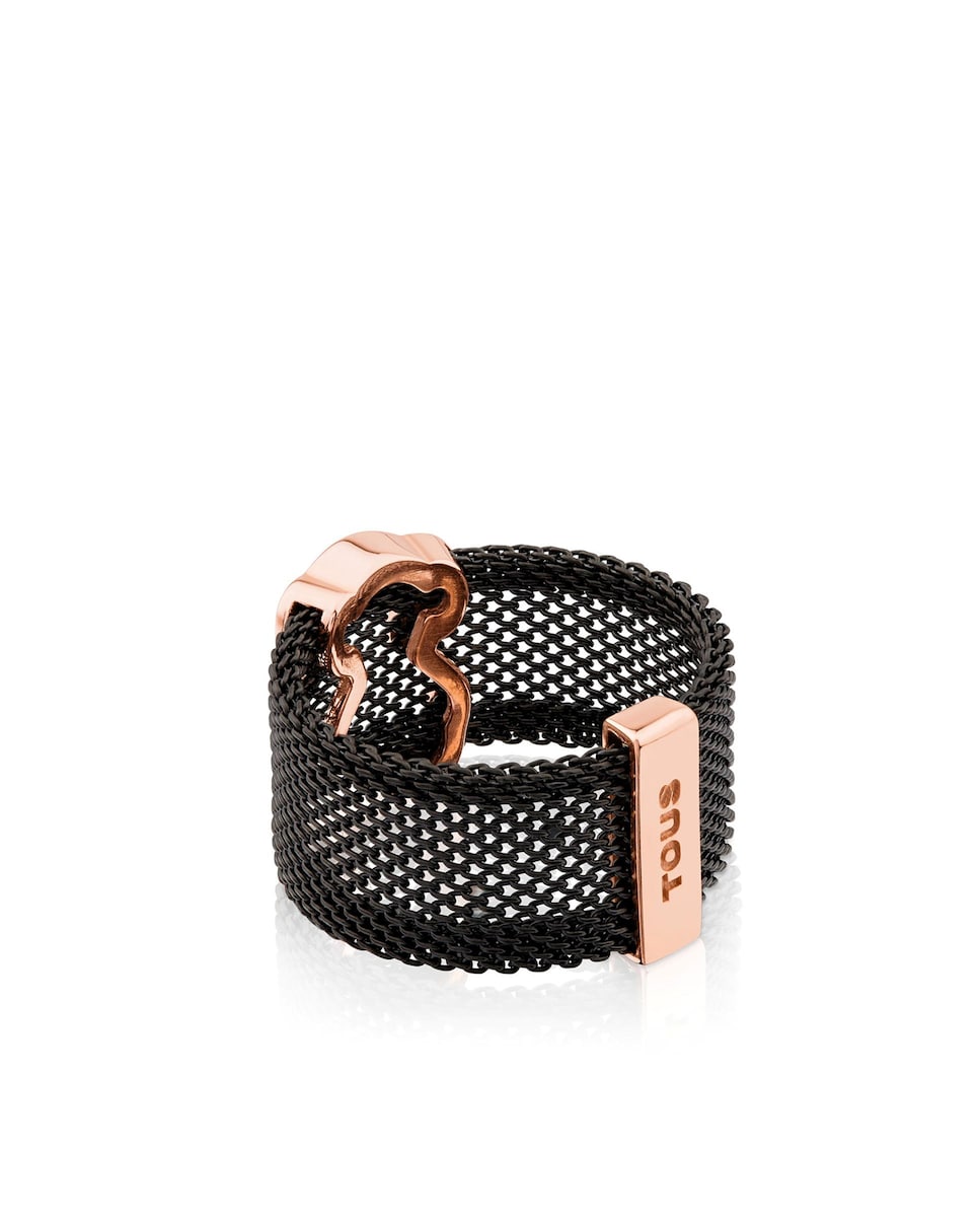 Mesh Anillo Tous Oso Rosa Anillo Mesh Anillo Malla Tous Anillo De