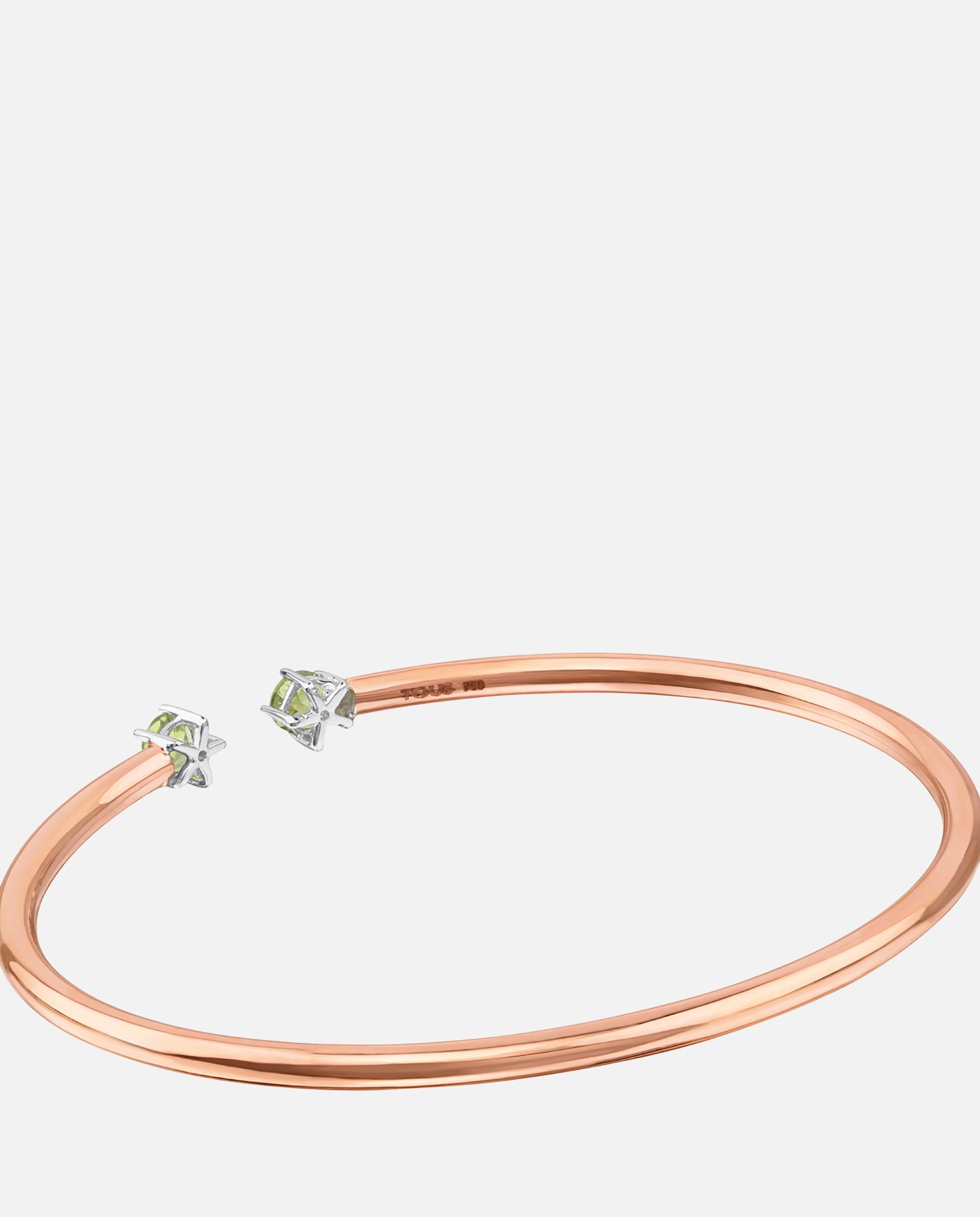 Pulsera atelier 24 7 de oro rosa con peridotos - Tous - Verde Verde-3