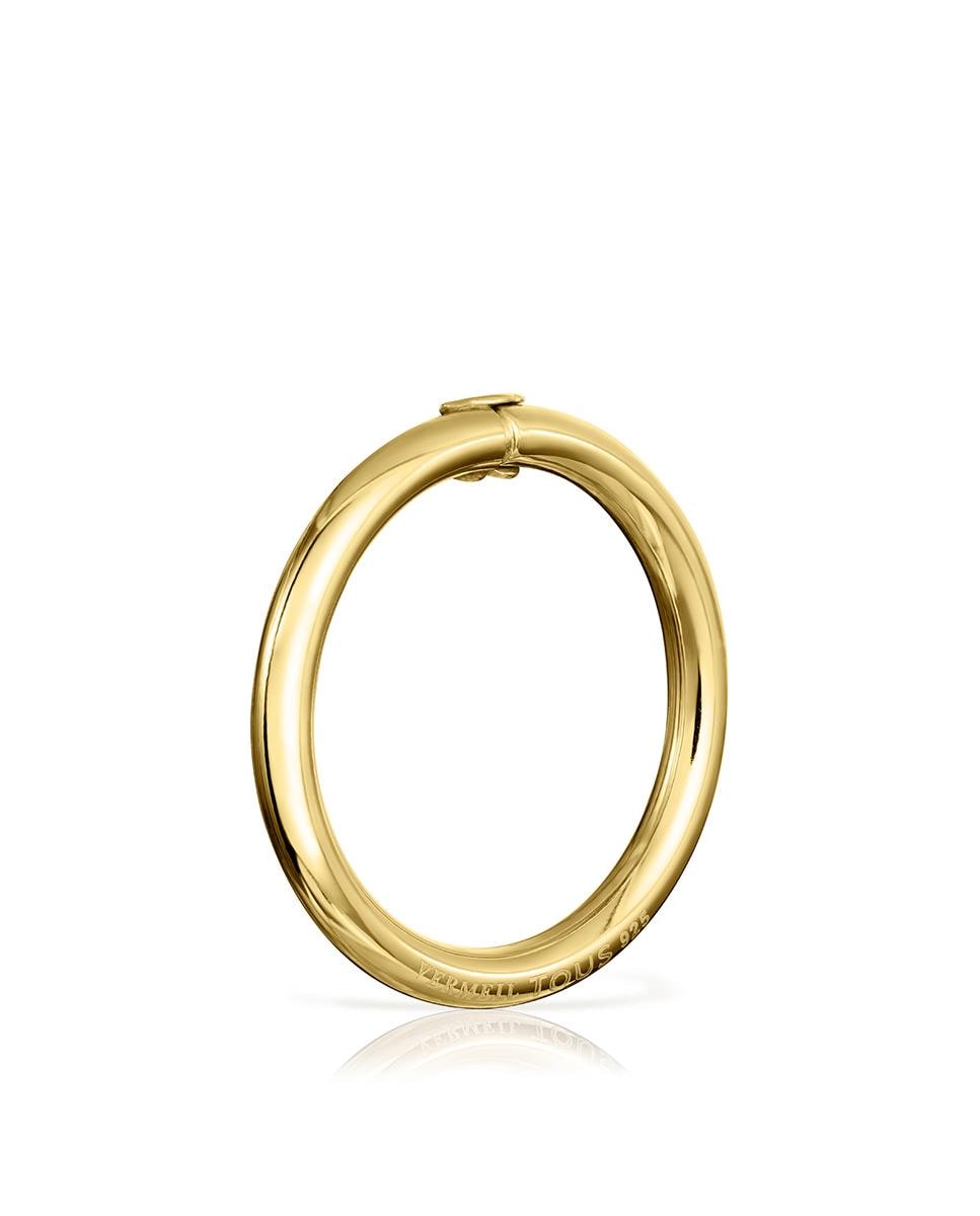 Anillo Plata Vermeil Anillo Tous Grande Anilla Grande Hold Bañada