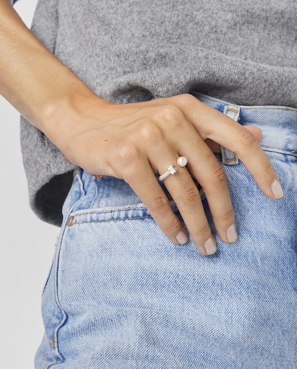 Anillo Mesh de plata con oso y perla · Tous · El Corte Inglés