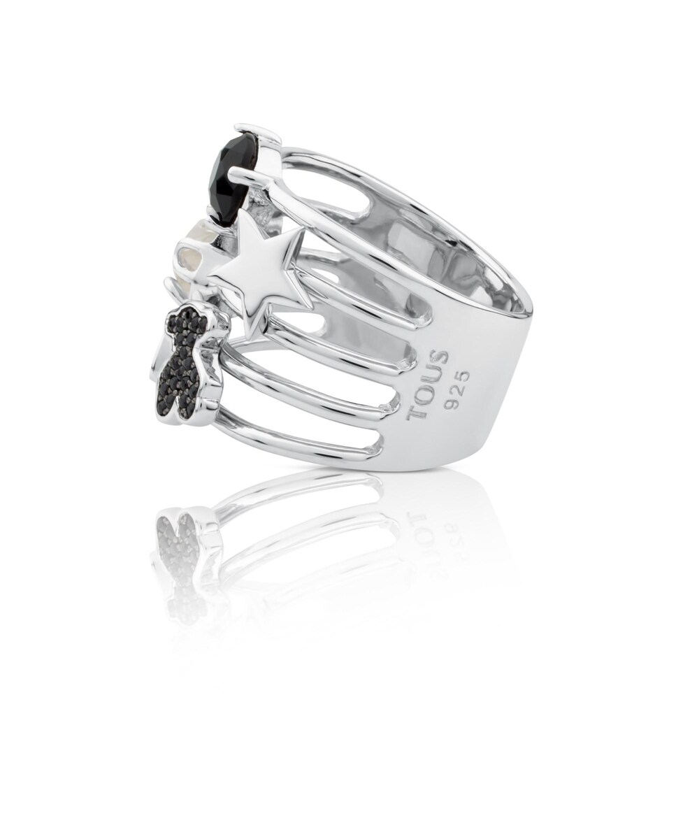Anillo Join en plata con espinelas, ónix, cuarzo y nácar · Tous