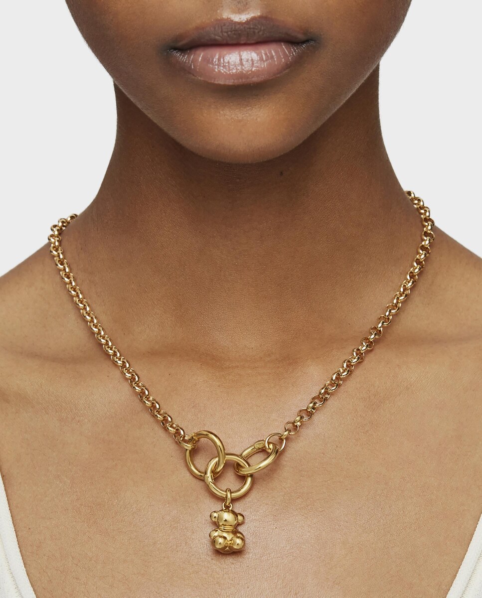 Vermeil Tous Oso Cadena Colgante Tous Cadena Con Colgante-medalla