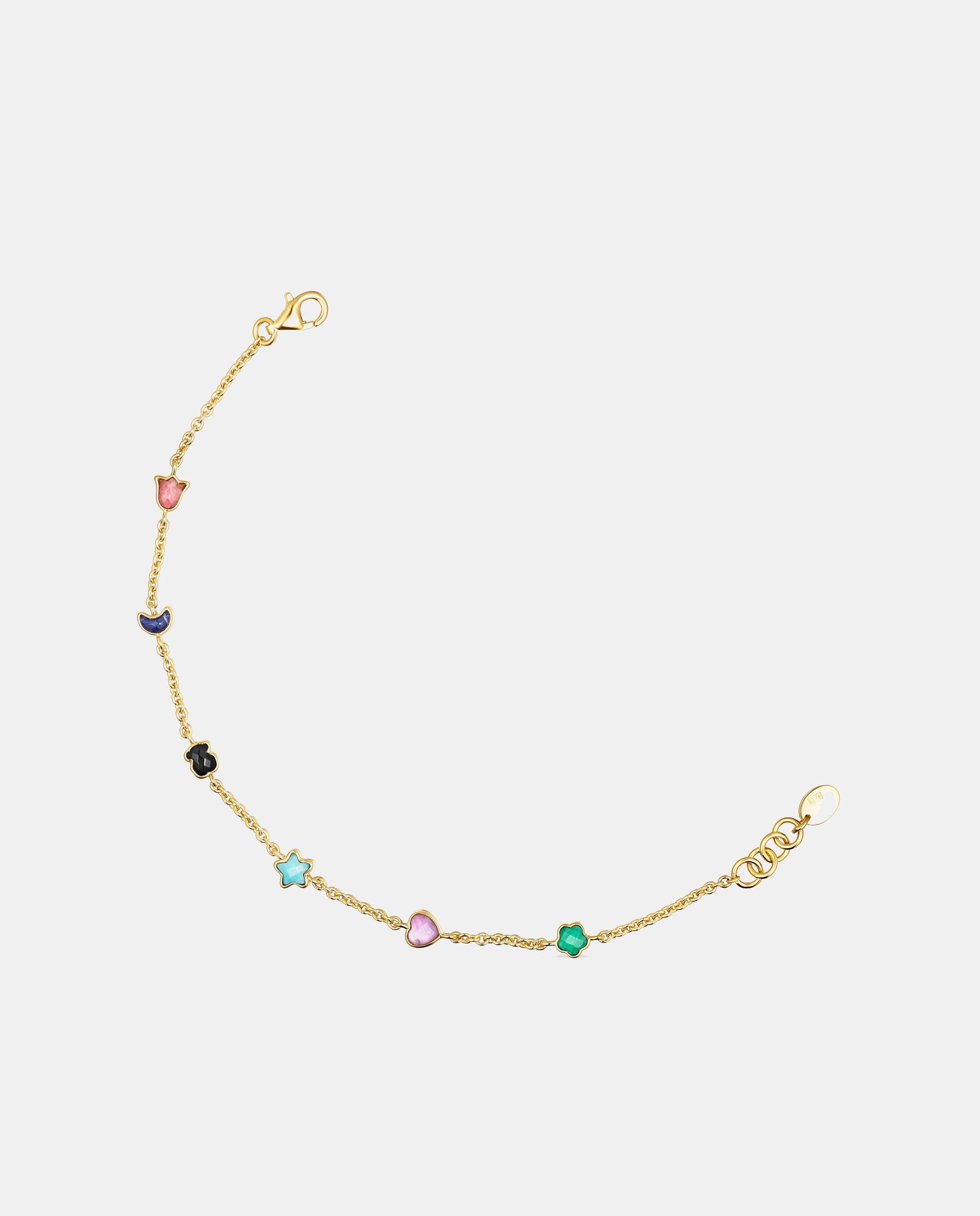 Pulsera de cadena glory bañada en oro de 18 kt sobre plata con seis motivos - Tous - Multicolor Multicolor-1