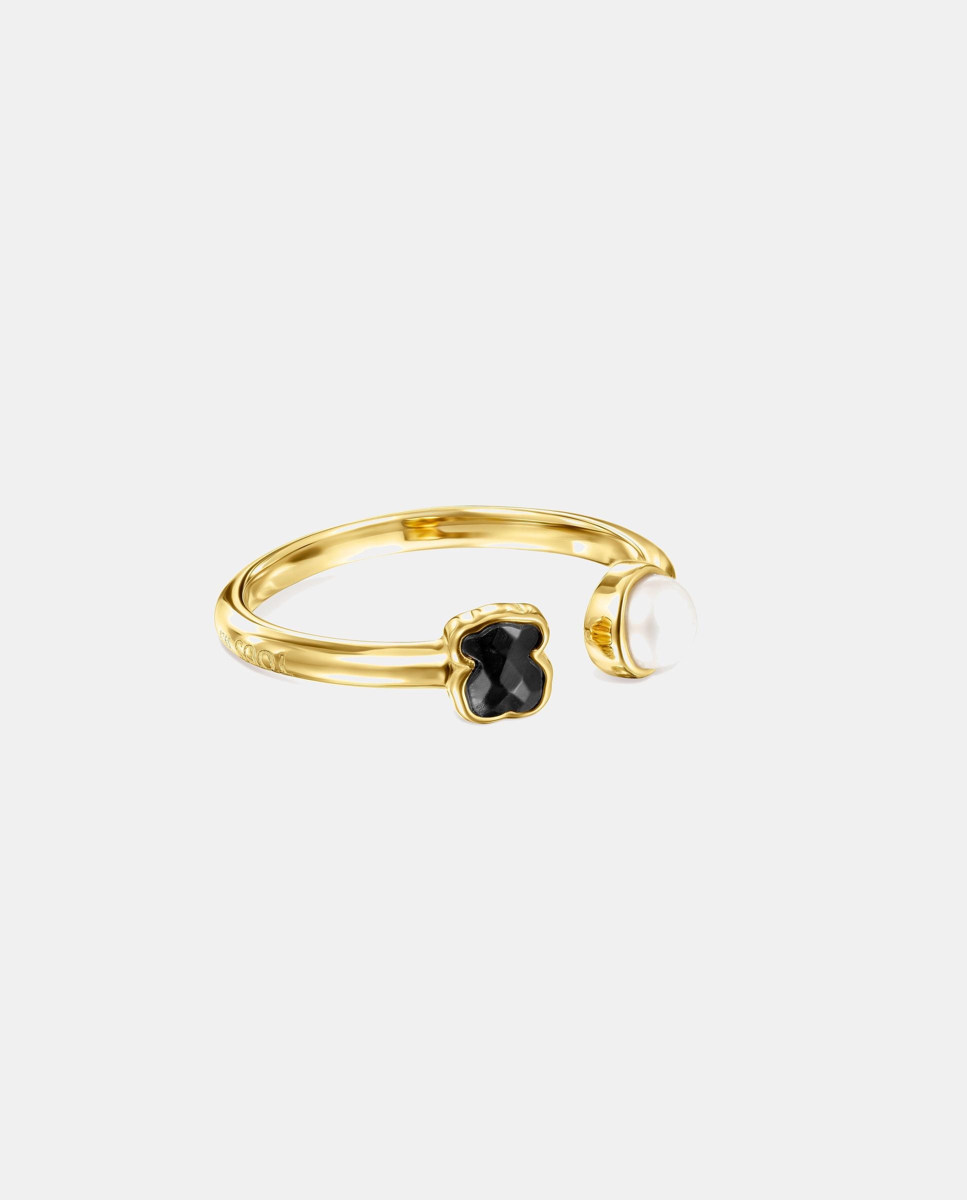 Anillo glory bañado en oro de 18 kt sobre plata con ónix y perla - Tous - Multicolor Multicolor-2