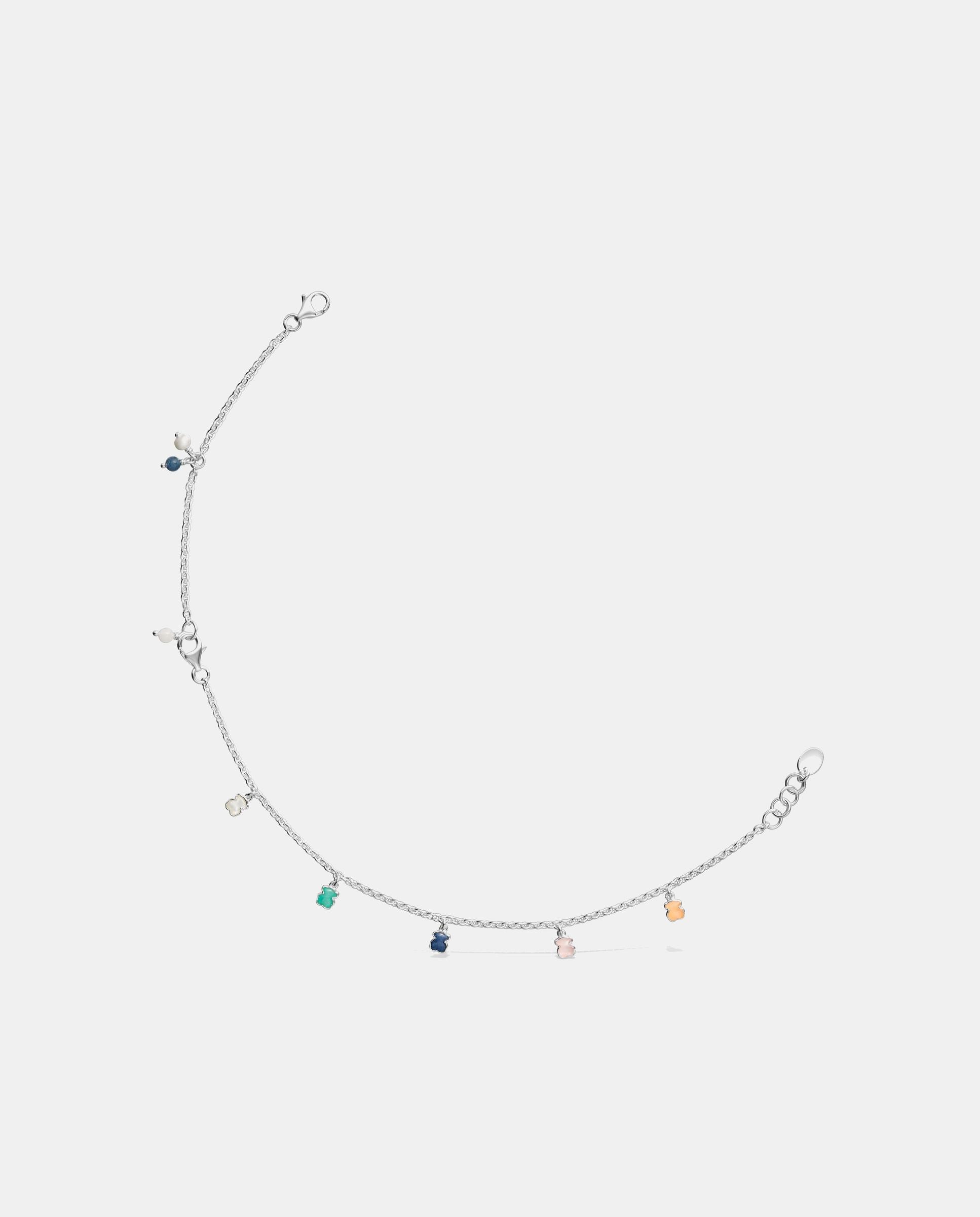 Tobillera mini color de plata con cinco osos - Tous - Multicolor Multicolor-1
