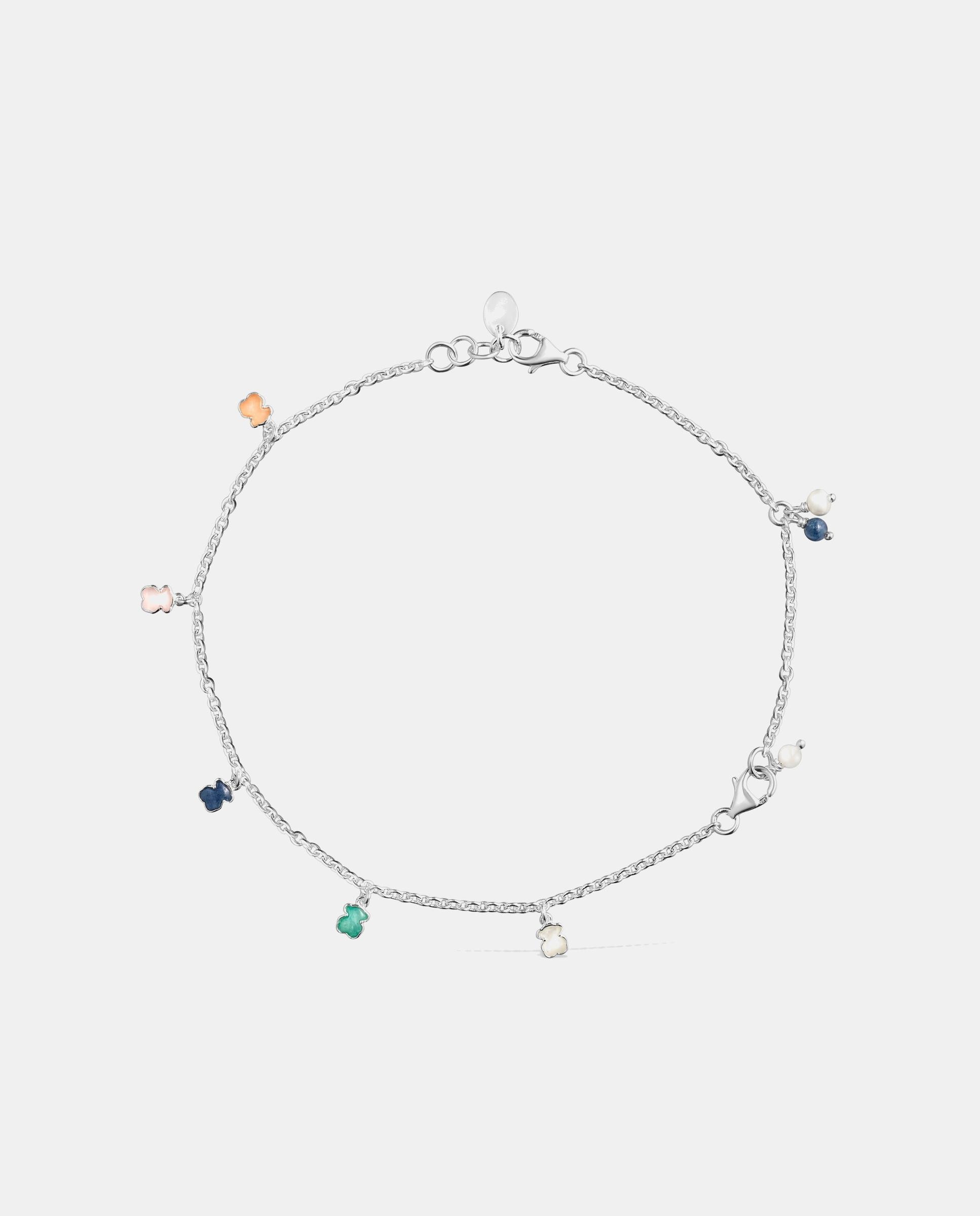 Tobillera mini color de plata con cinco osos - Tous - Multicolor Multicolor-2