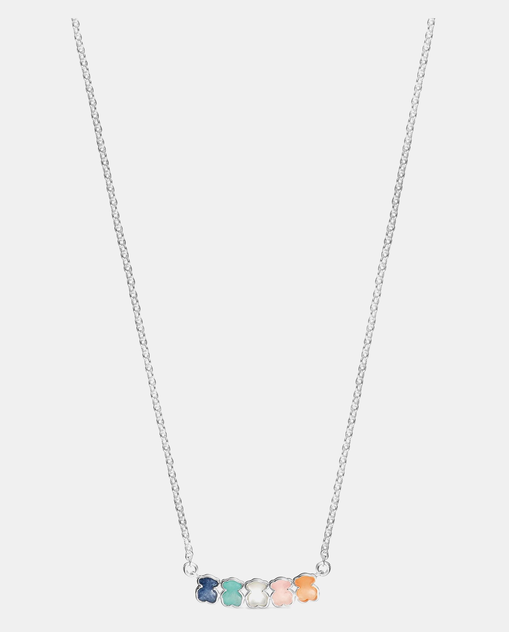 Collar mini color de plata con cinco osos - Tous - Multicolor Multicolor-2