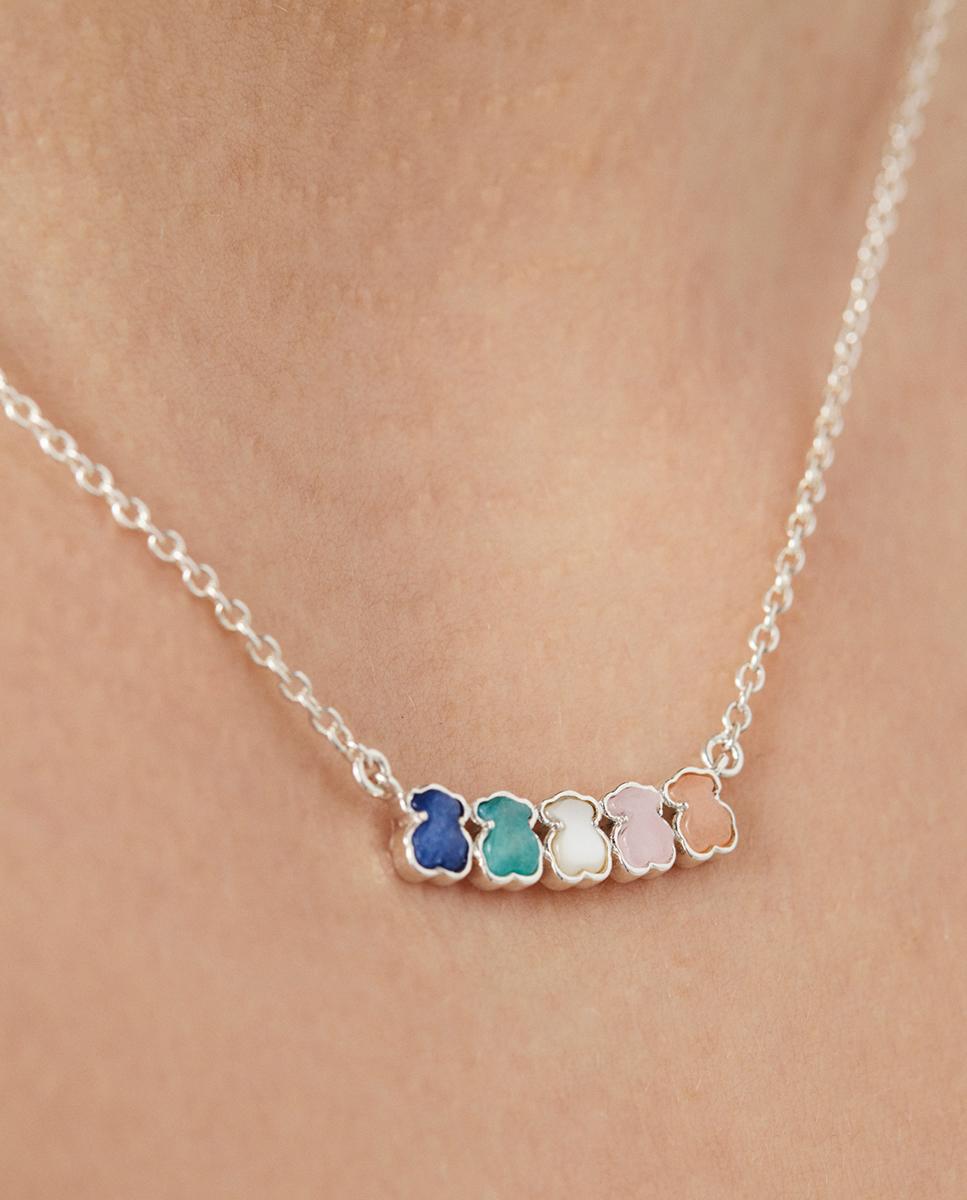 Collar mini color de plata con cinco osos - Tous - Multicolor Multicolor-5