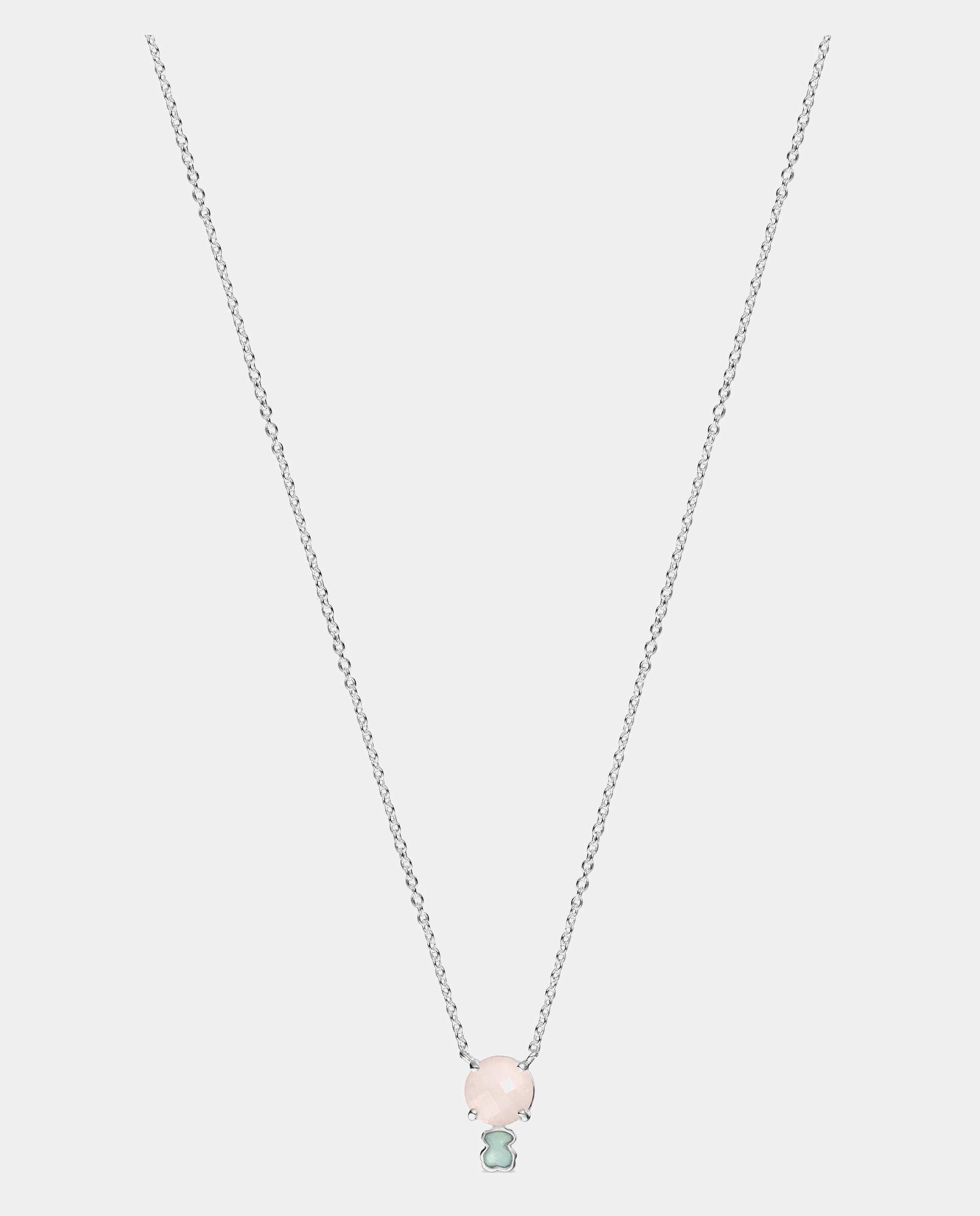 Collar mini color de plata con cuarzo y amazonita - Tous - Multicolor Multicolor-2