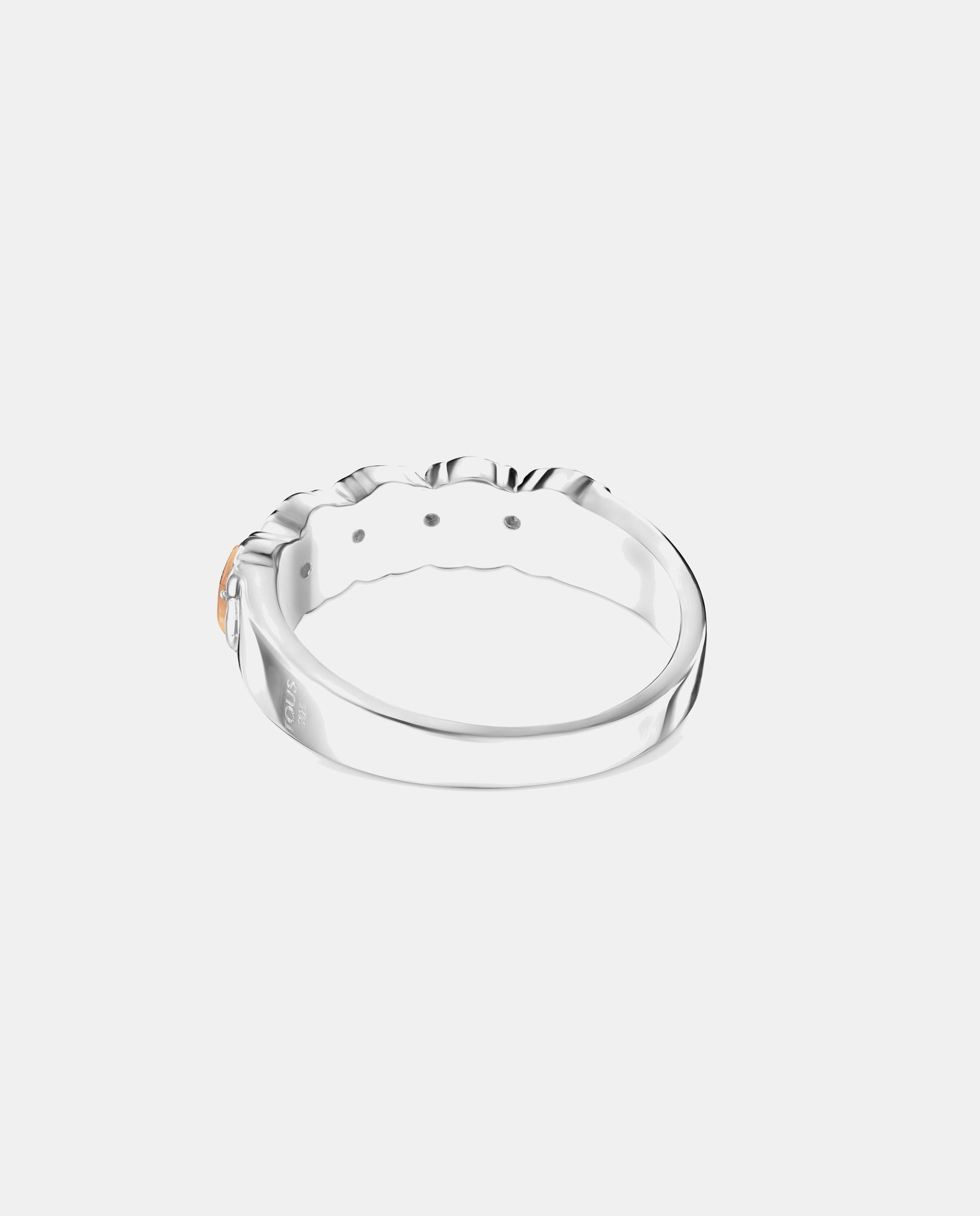 Anillo mini color de plata con gemas - Tous - Multicolor Multicolor-3