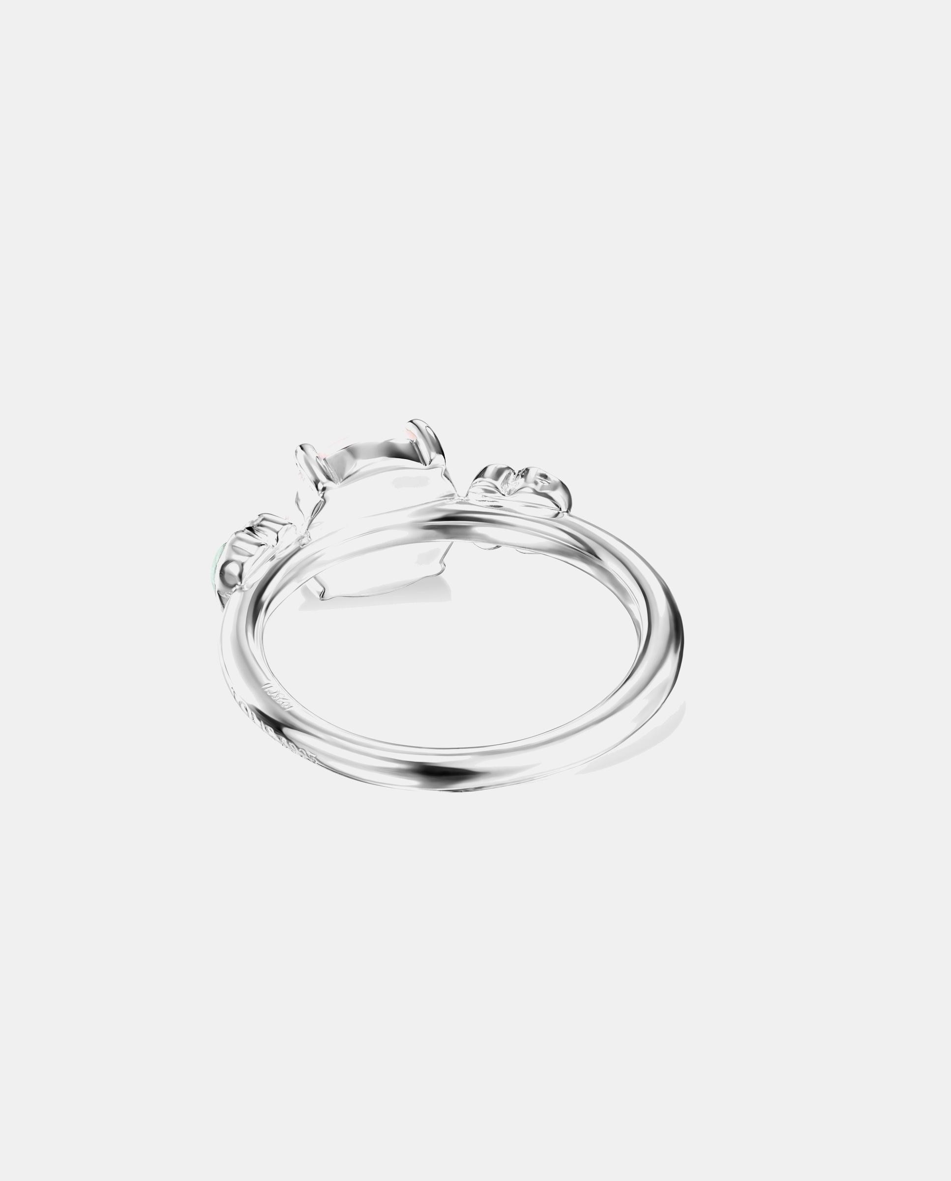 Anillo mini color de plata con cuarzo rosa y amazonita - Tous - Multicolor Multicolor-3