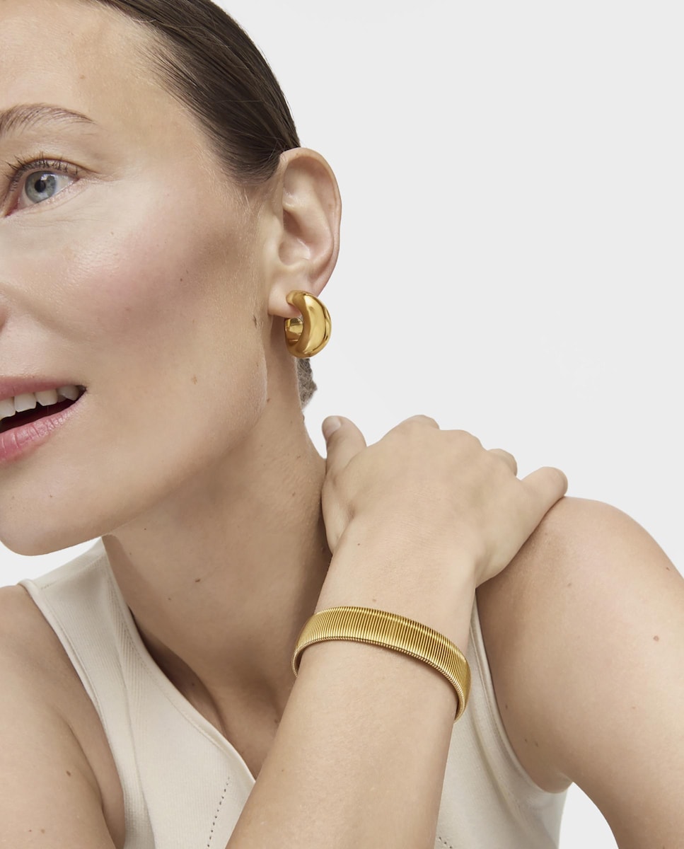 Pulsera Bulevar de acero dorado 14 Oro