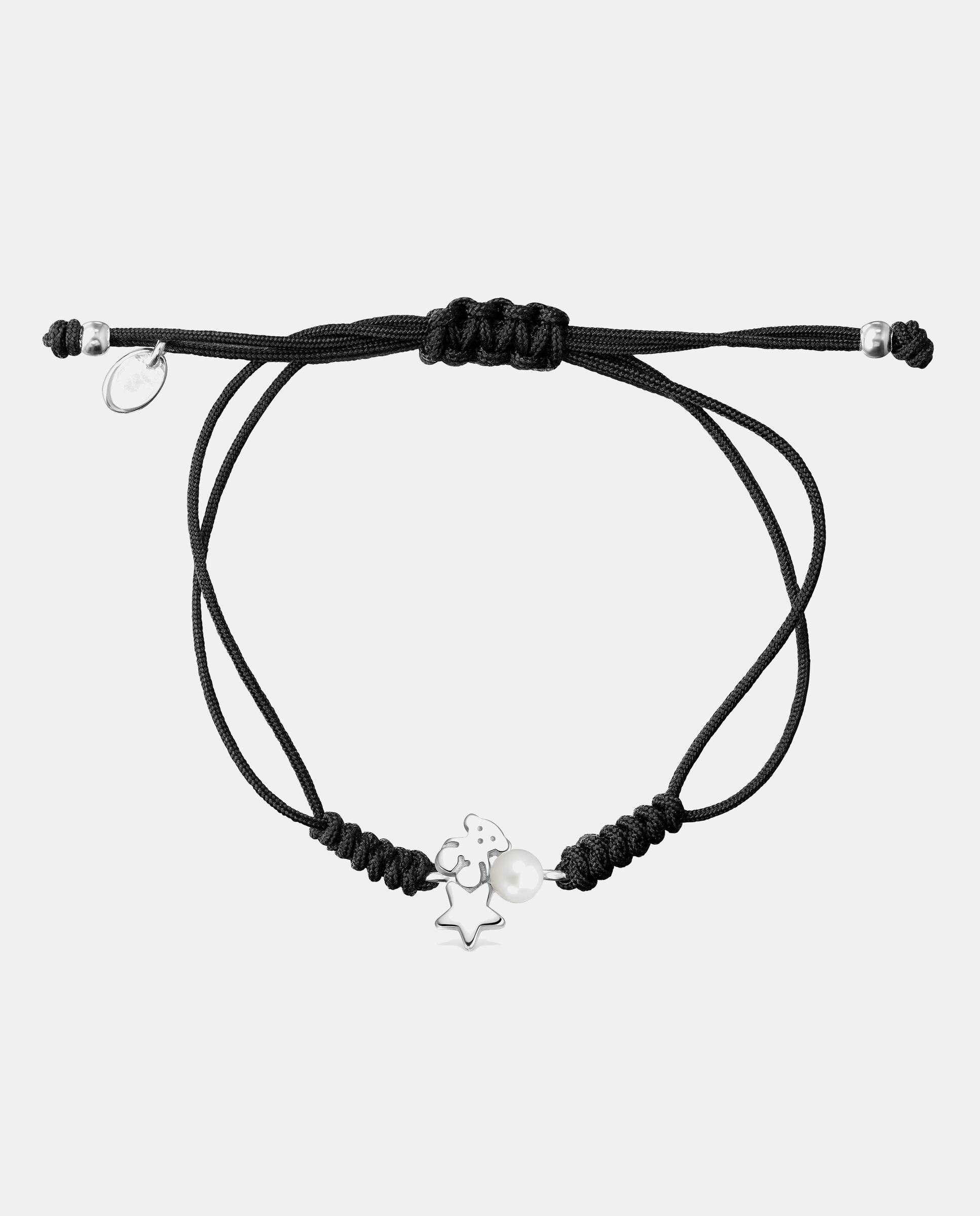Pulsera nocturne de plata con cordón y perla - Tous - Blanco Blanco-2