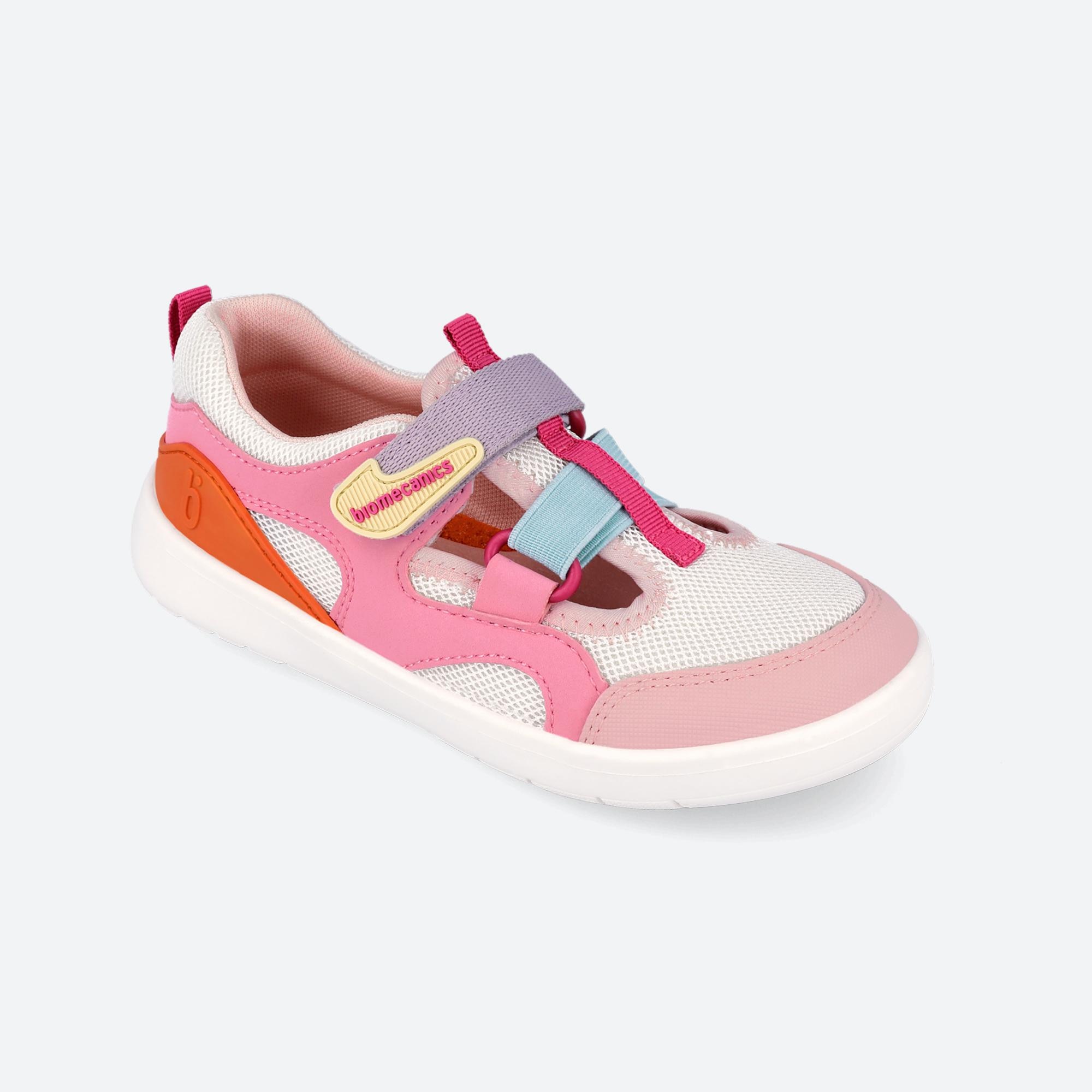 Zapatillas deportivas de niña con cierre adherente y detalles a contraste - Biomecanics - Rosa Rosa-4