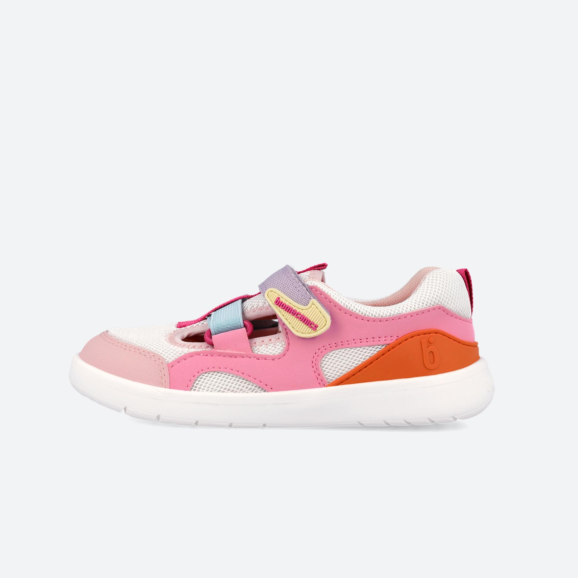 Zapatillas deportivas de niña con cierre adherente y detalles a contraste - Biomecanics - Rosa Rosa-6