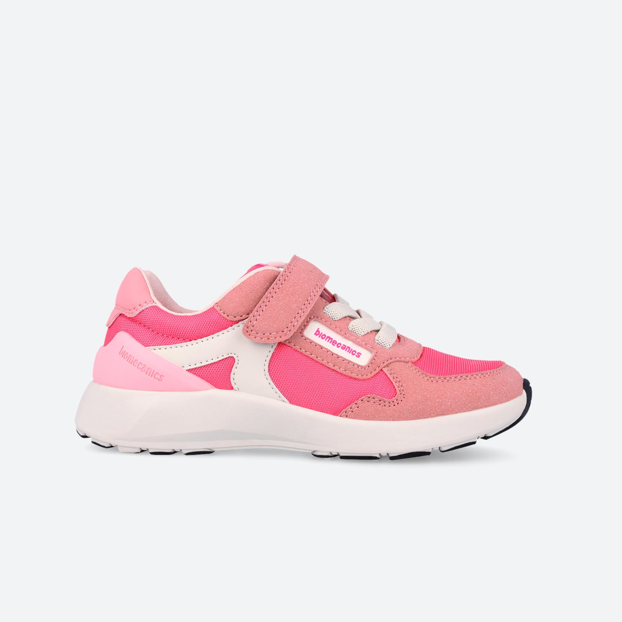 Imagen 0 de Zapatillas deportivas de niña con cierre adherente Rosa / Blanco