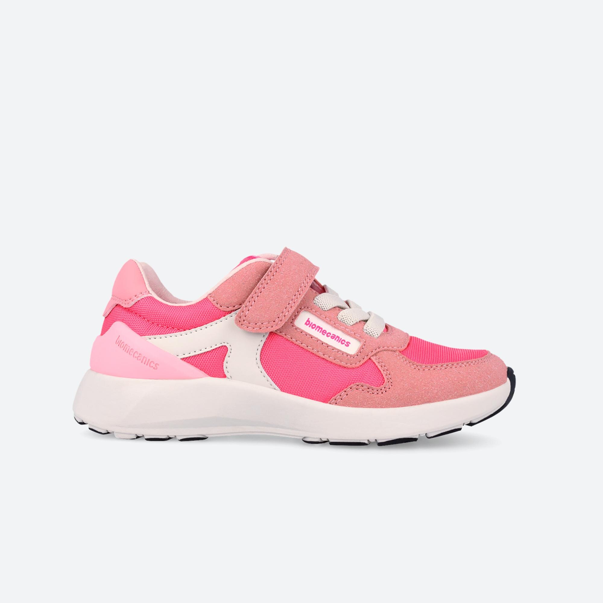Imagen 0 de Zapatillas deportivas de niña con cierre adherente Rosa / Blanco