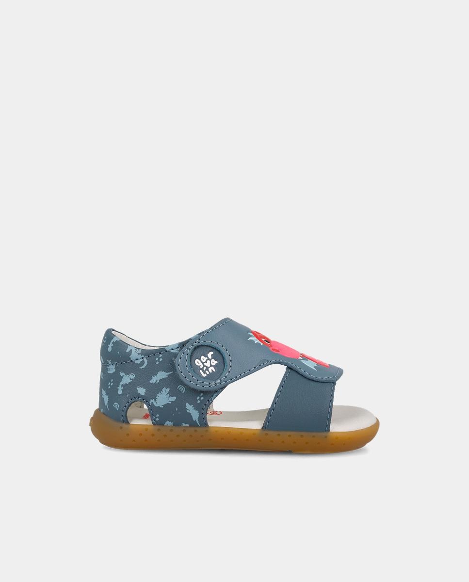 Imagen 0 de Sandalias de bebés respetuosas con el crecimiento del pie con cierre adherente Azul