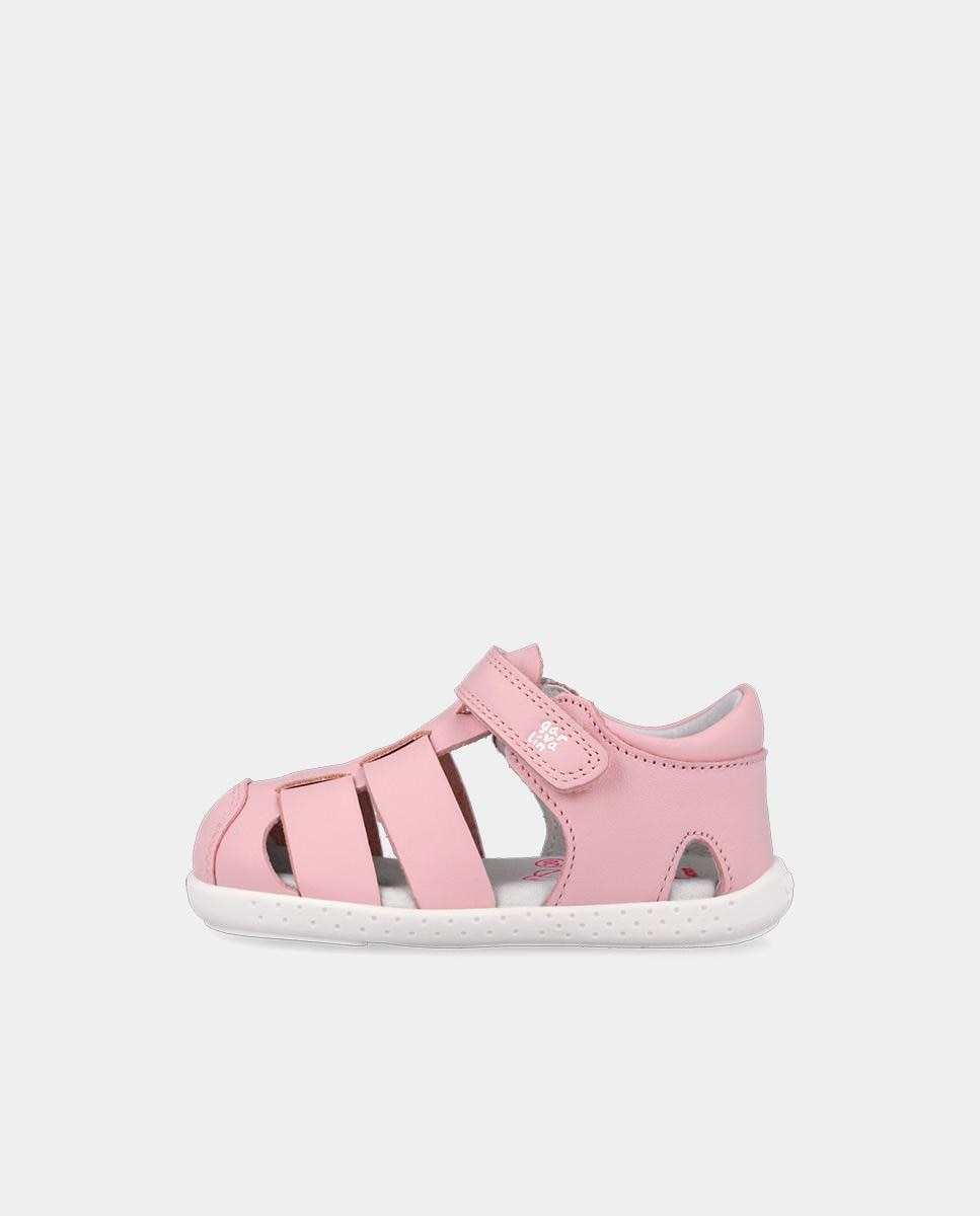 Sandalias de bebés respetuosas con el crecimiento del pie con cierre adherente - Garvalín - Rosa claro Rosa claro-6