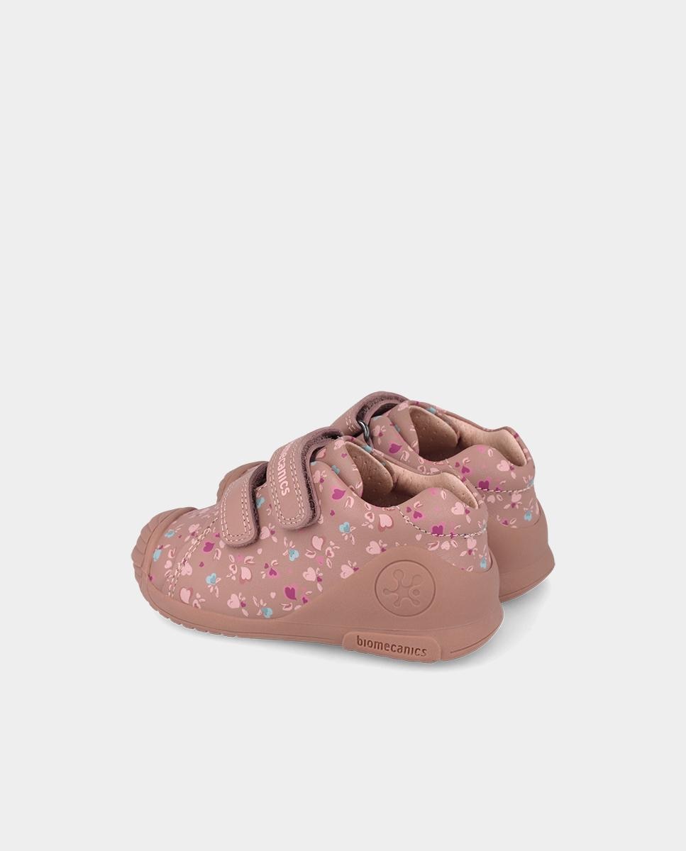 Botines de niña para primeros pasos con puntera reforzada. - Biomecanics - Rosa pastel Rosa pastel-3