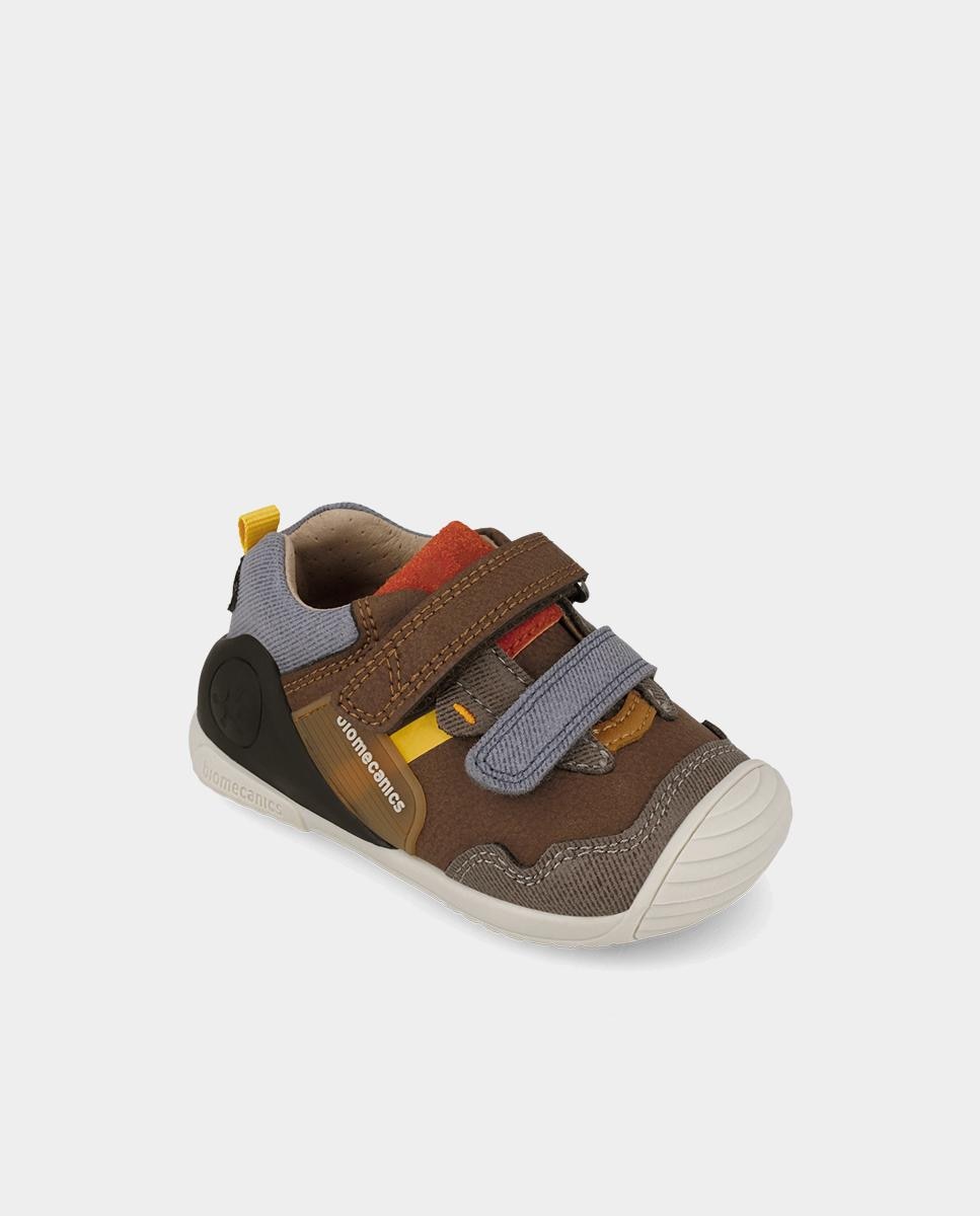 Imagen 4 de Botines de niño para primeros pasos con puntera reforzada. - Biomecanics - Marrón Marrón