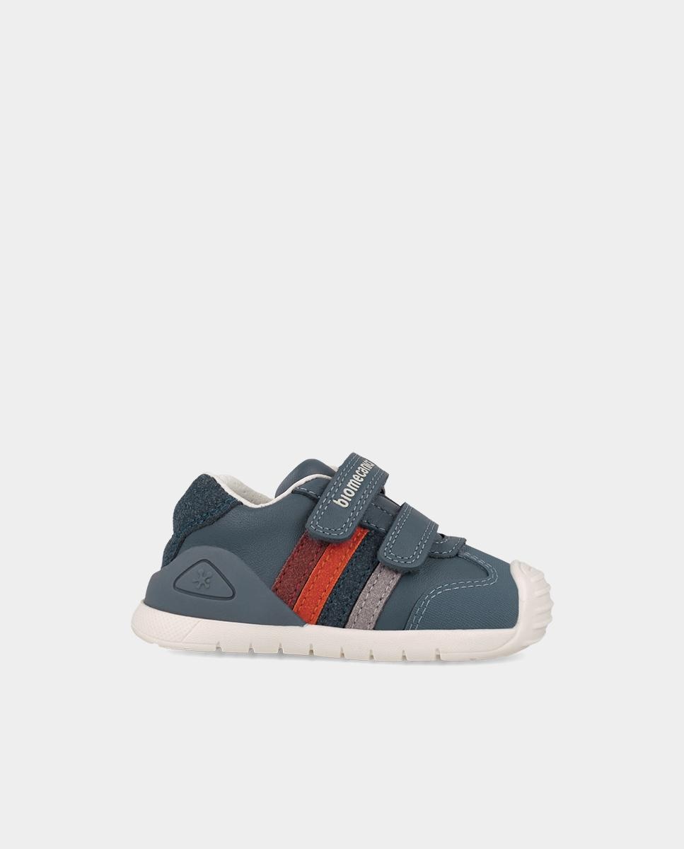 Deportivo de niña para primeros pasos con puntera reforzada. - Biomecanics - Azul grisáceo Azul grisáceo-1