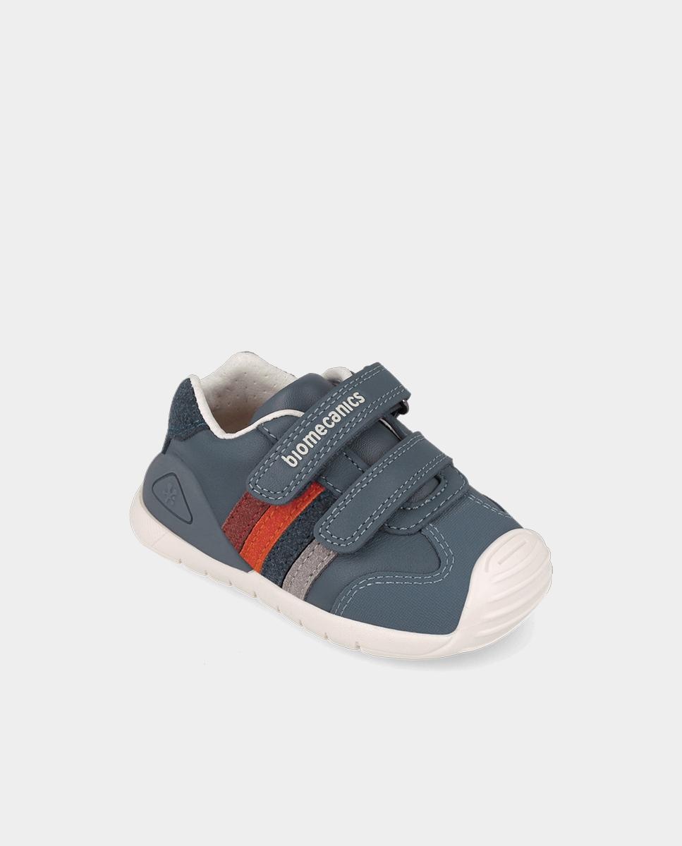 Deportivo de niña para primeros pasos con puntera reforzada. - Biomecanics - Azul grisáceo Azul grisáceo-4