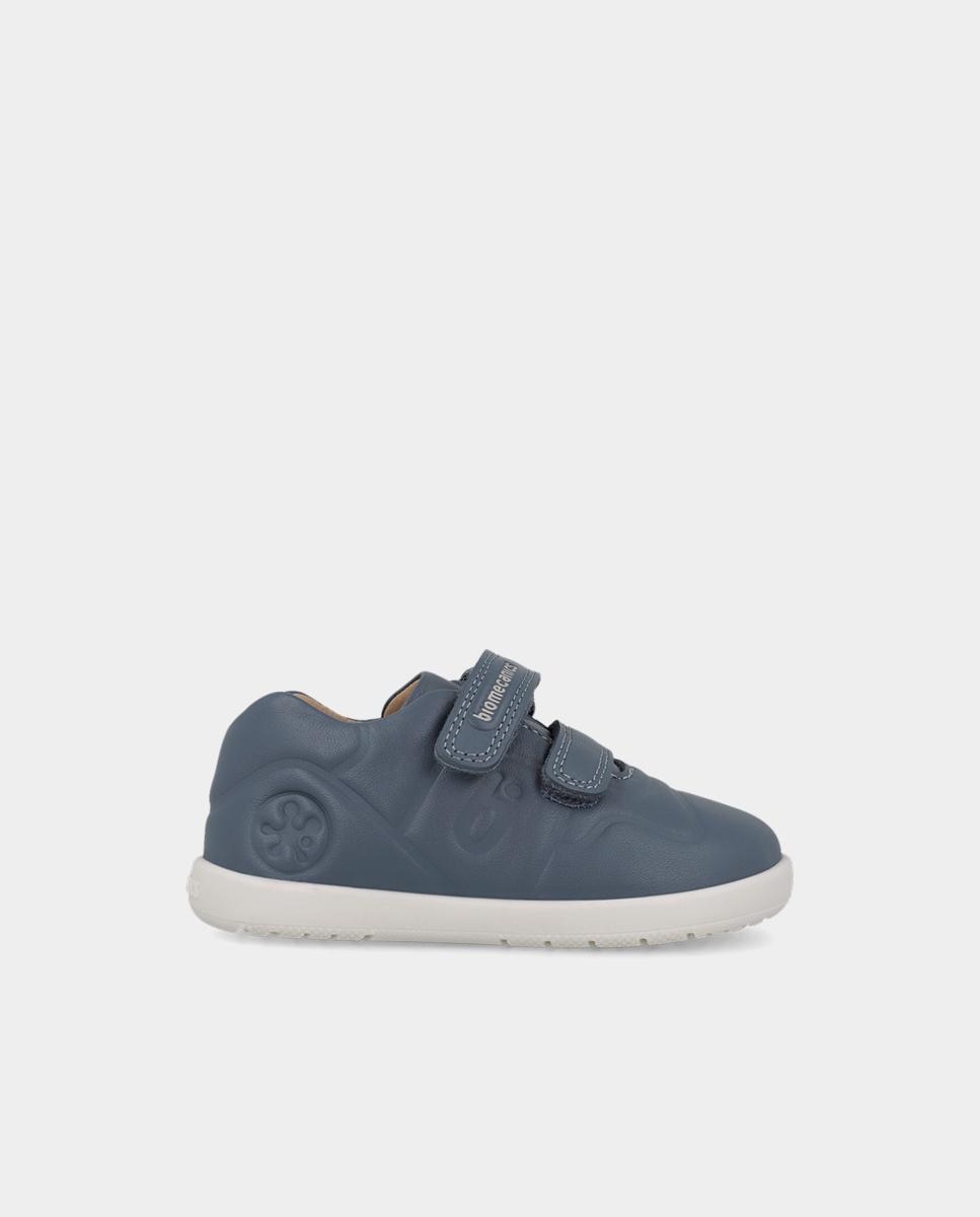 Deportivo unisex en piel con doble velcro - Biomecanics - Azul grisáceo Azul grisáceo-1