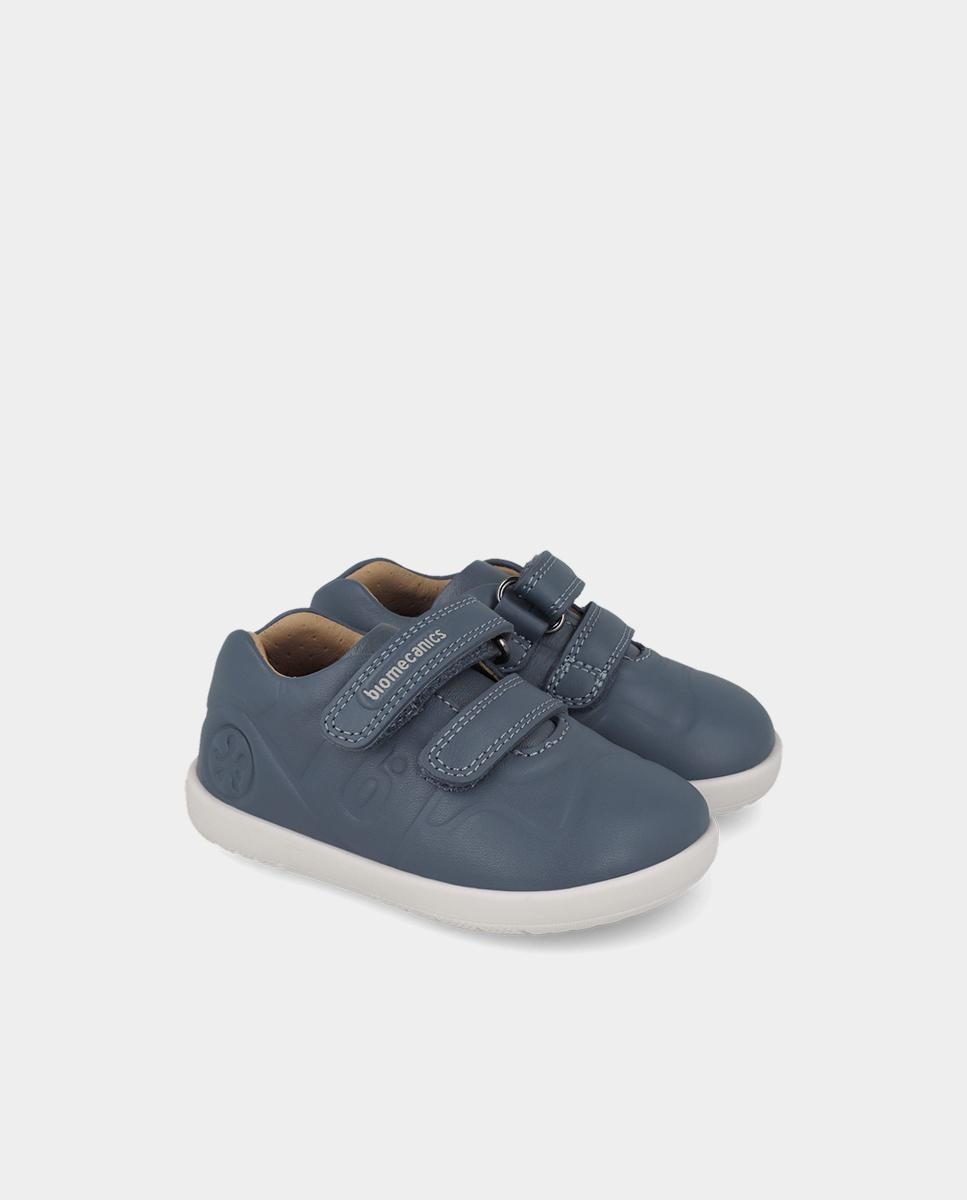 Deportivo unisex en piel con doble velcro - Biomecanics - Azul grisáceo Azul grisáceo-2