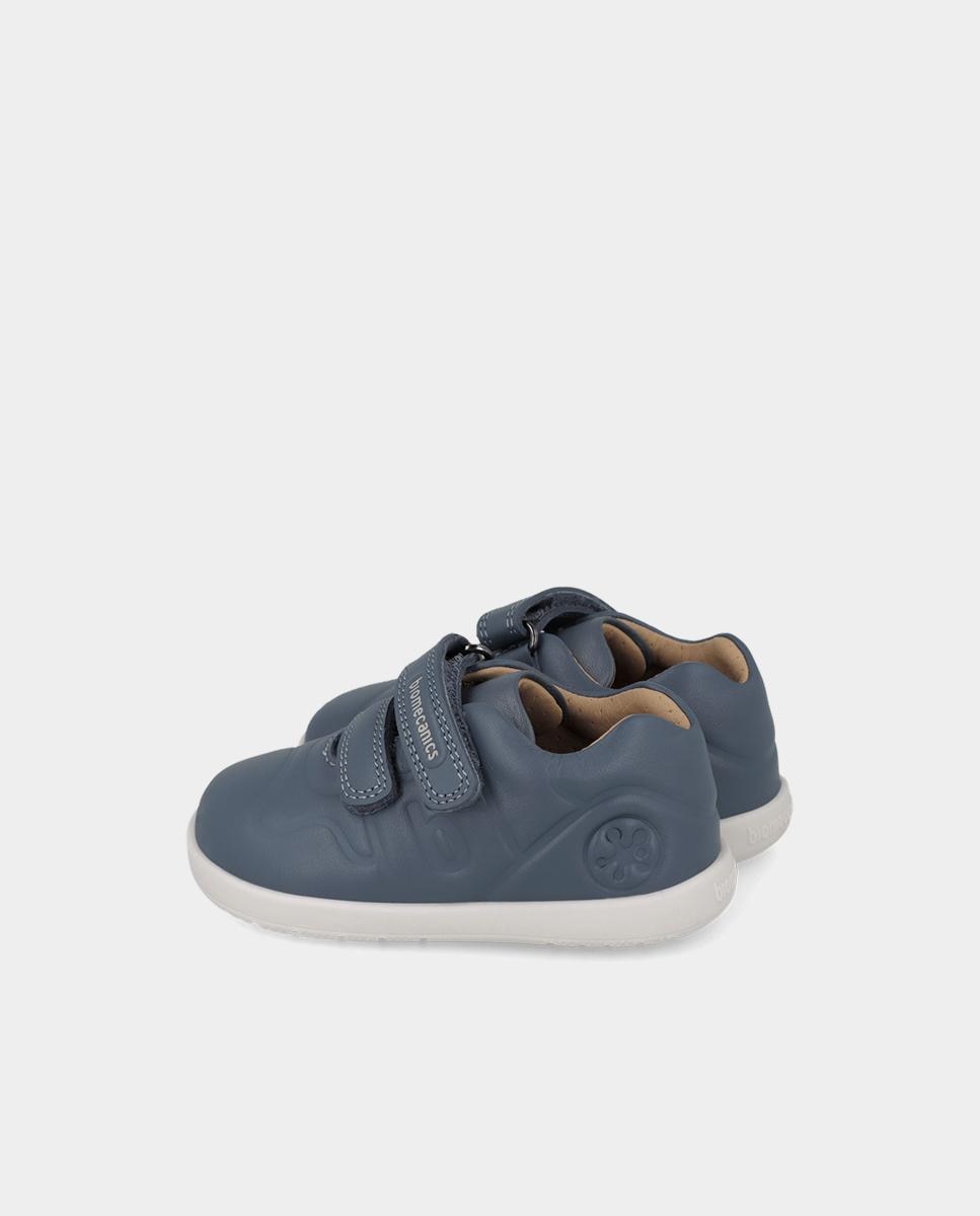 Deportivo unisex en piel con doble velcro - Biomecanics - Azul grisáceo Azul grisáceo-3