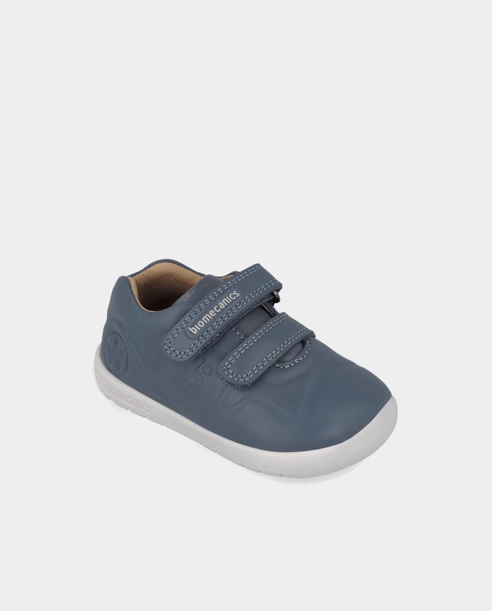 Deportivo unisex en piel con doble velcro - Biomecanics - Azul grisáceo Azul grisáceo-4
