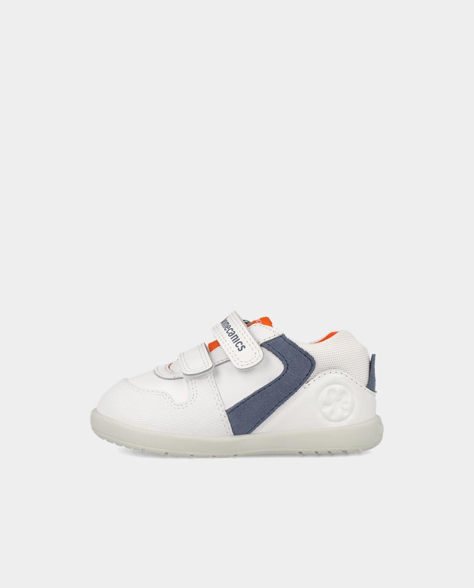 Zapatillas barefoot de bebés para primeros pasos con cierre ajustable - Biomecanics - Blanco Blanco-5