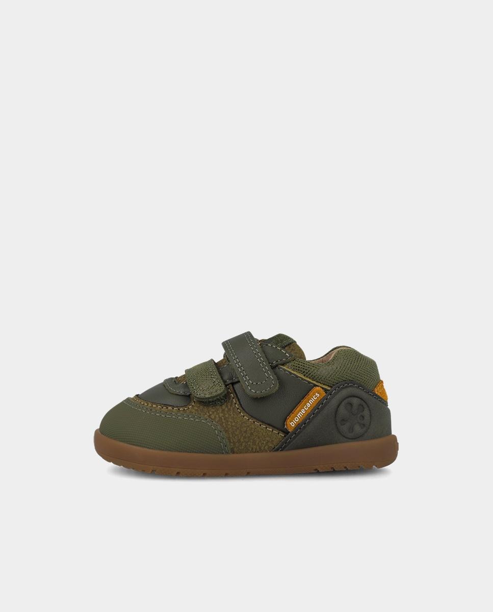 Zapatillas barefoot de bebé niño para primeros pasos con cierre ajustable - Biomecanics - Verde oscuro Verde oscuro-5