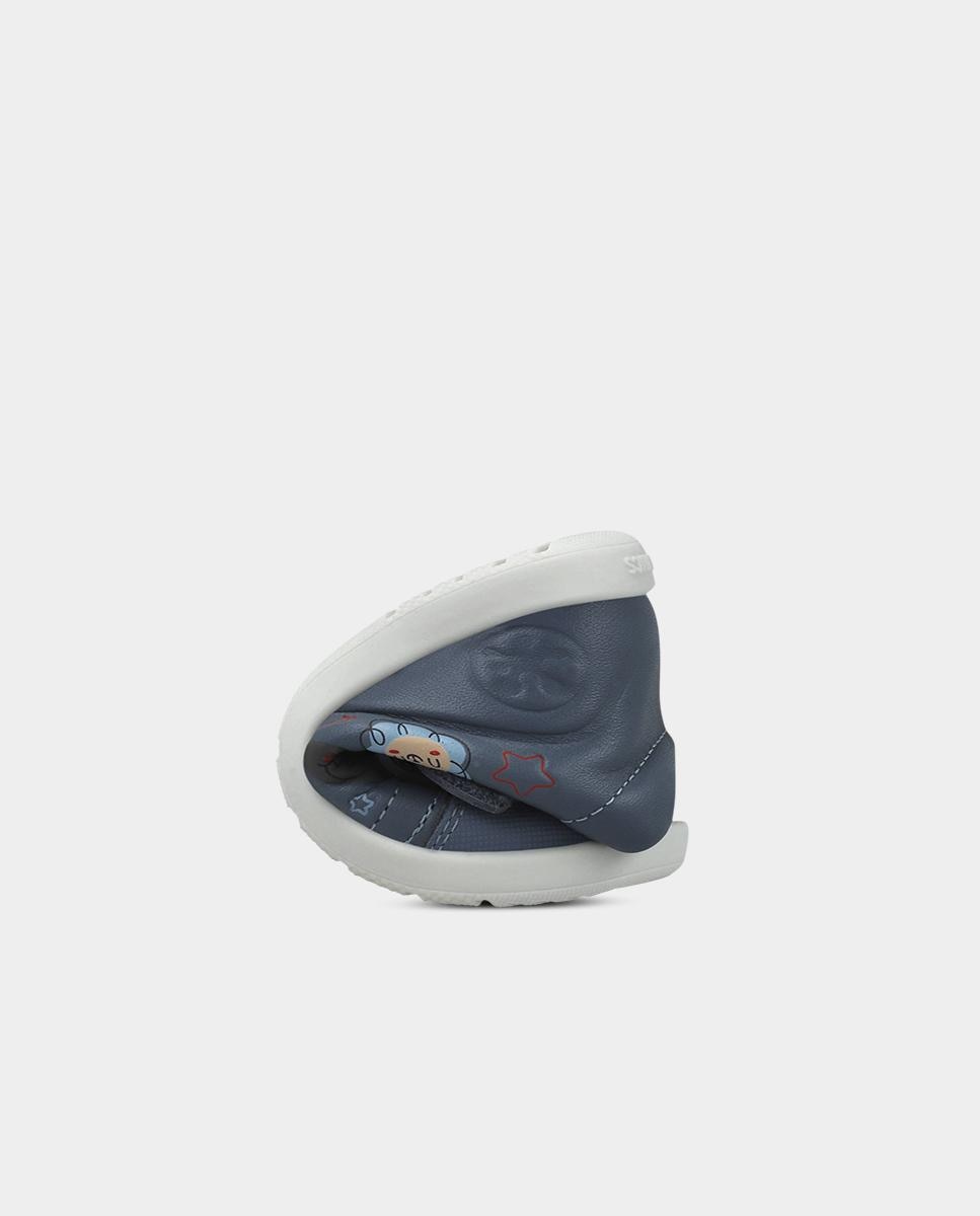 Imagen 6 de Zapatillas barefoot de bebé niño para primeros pasos con cierre ajustable - Biomecanics - Azul grisáceo Azul grisáceo