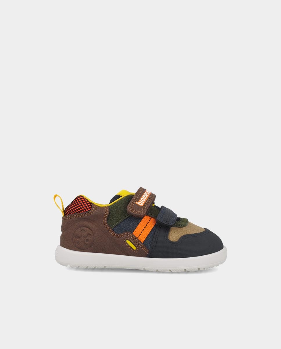Zapatillas barefoot de bebé niño para primeros pasos con cierre ajustable - Biomecanics - Multicolor Multicolor-1