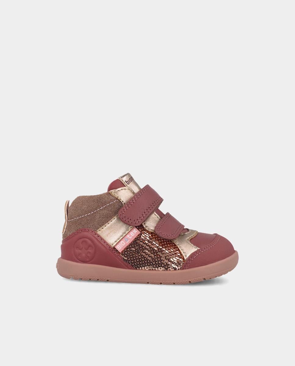 Botines barefoot de niña para primeros pasos con cierre ajustable - Biomecanics - Coral Coral-1