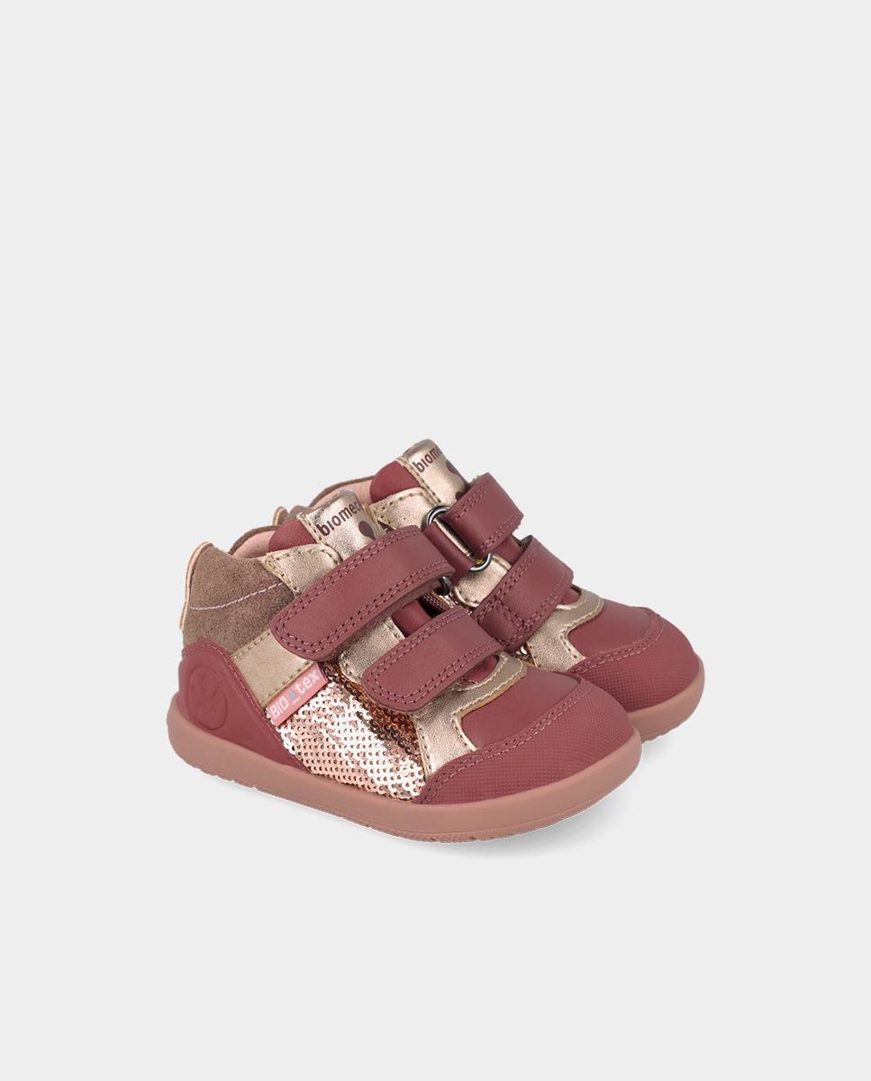 Botines barefoot de niña para primeros pasos con cierre ajustable - Biomecanics - Coral Coral-2